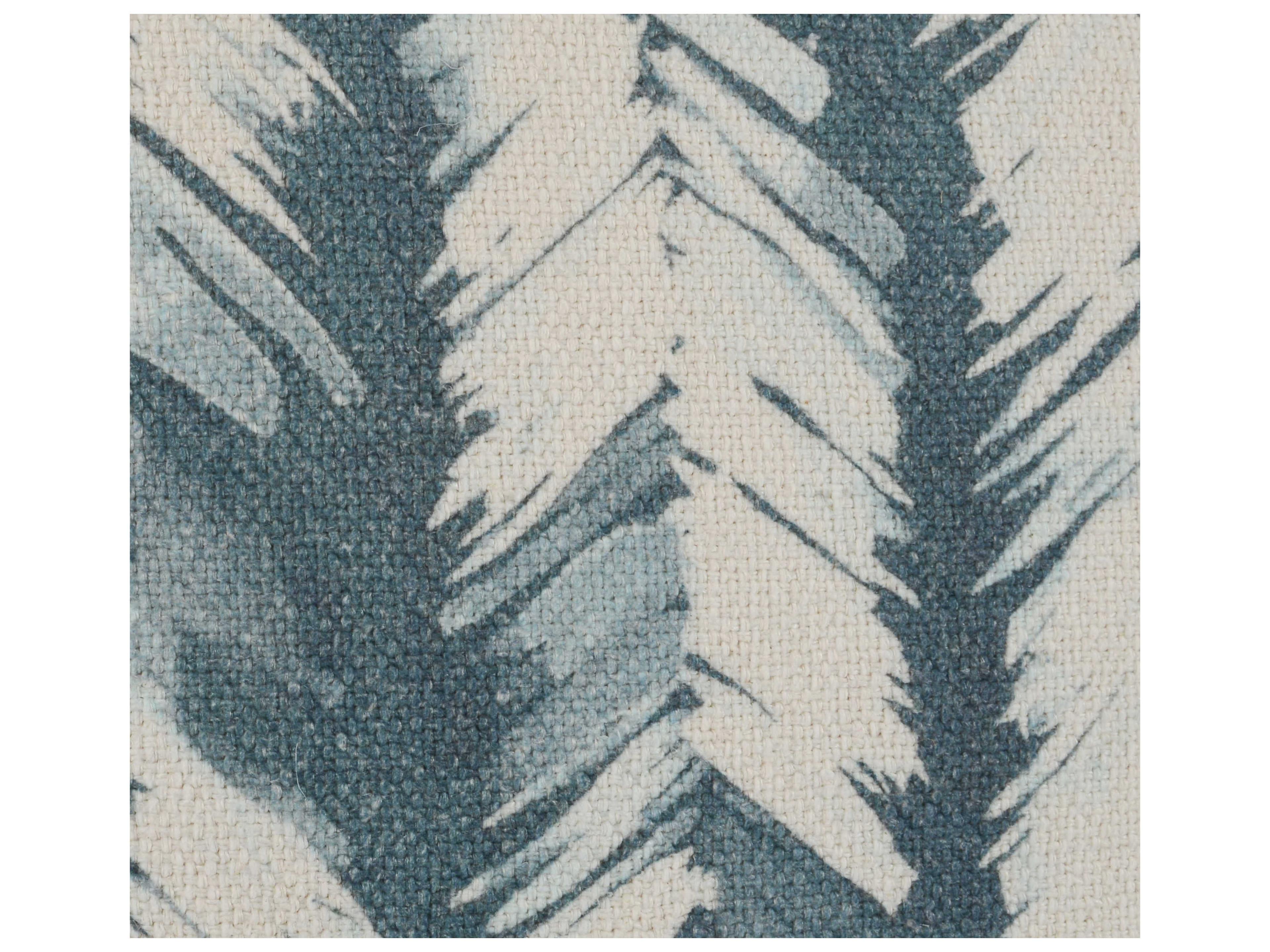 Villa by Classic Home Eloa Ivory Blue Throw Pillow