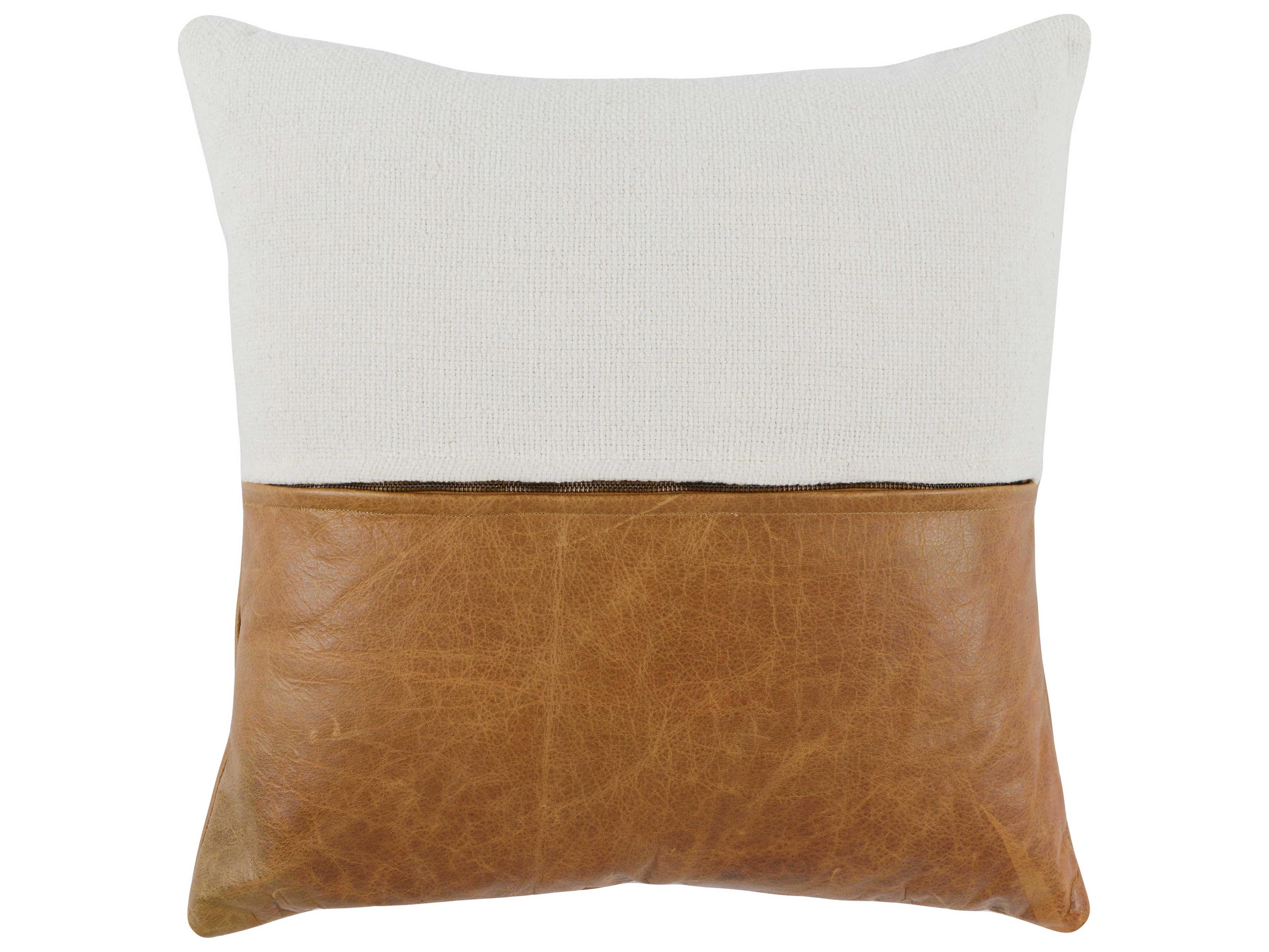Villa by Classic Home Yoli Ivory Chestnut Throw Pillow