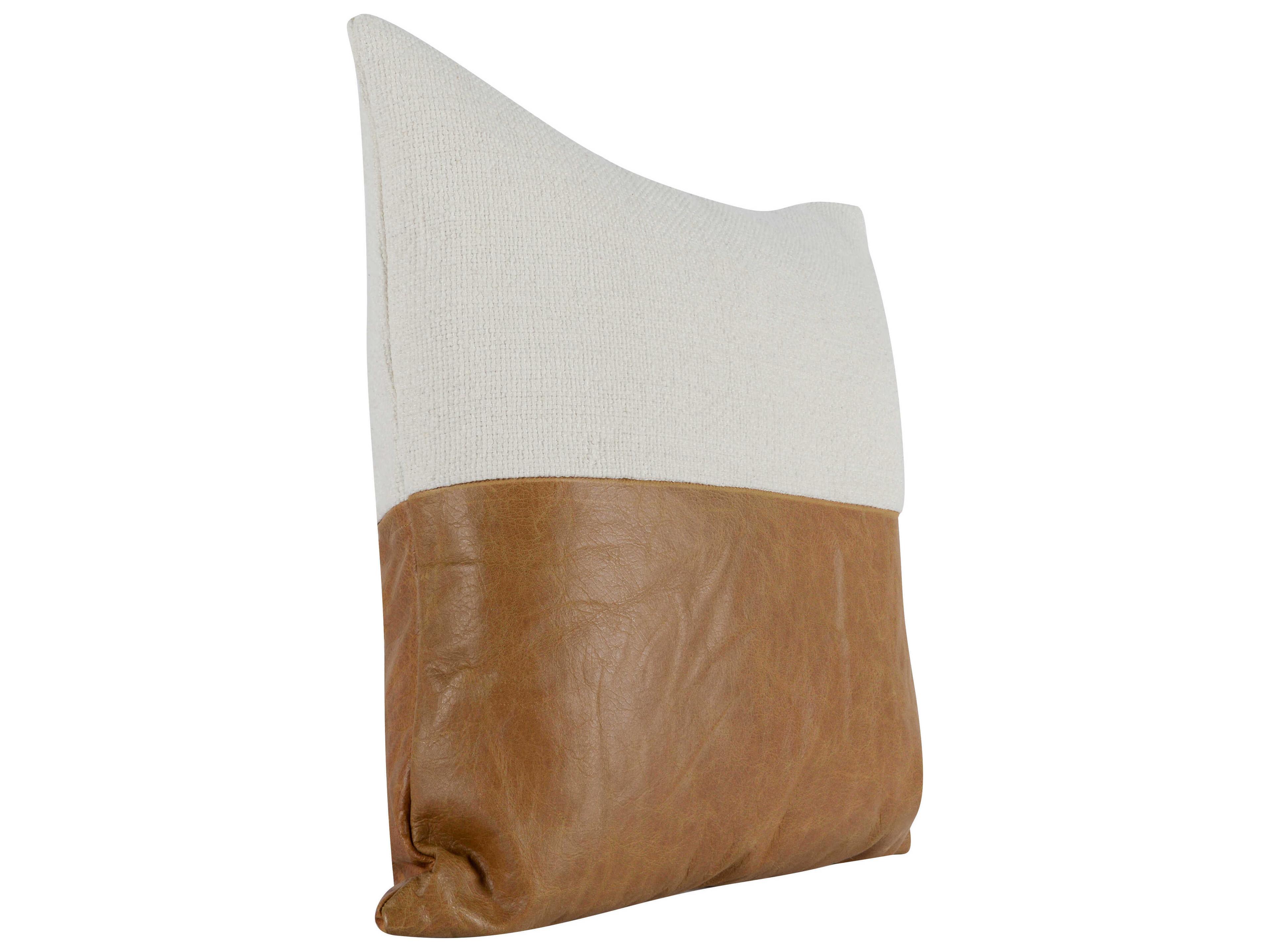 Villa by Classic Home Yoli Ivory Chestnut Throw Pillow