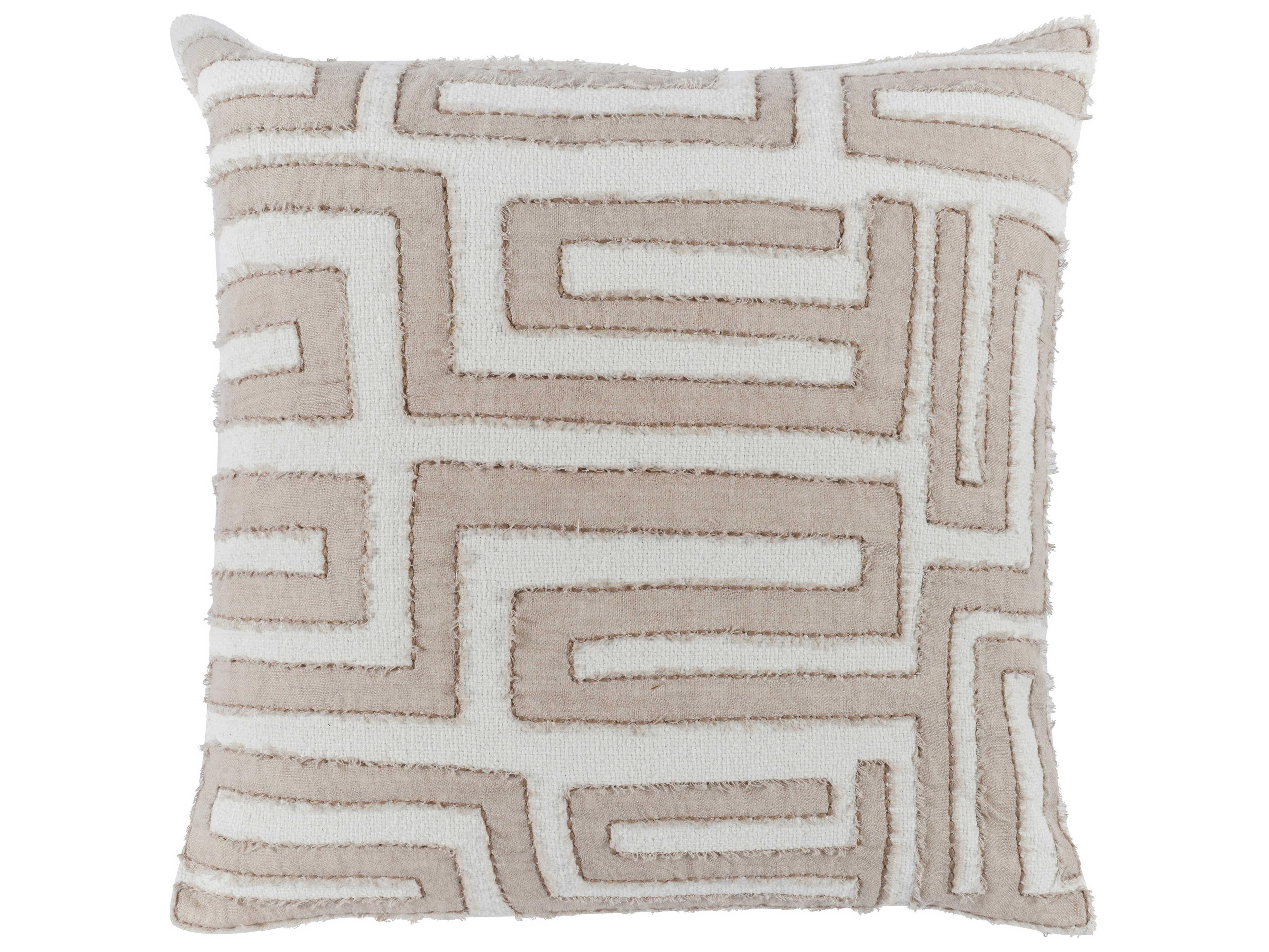 Mia Natural Ivory Throw Pillow