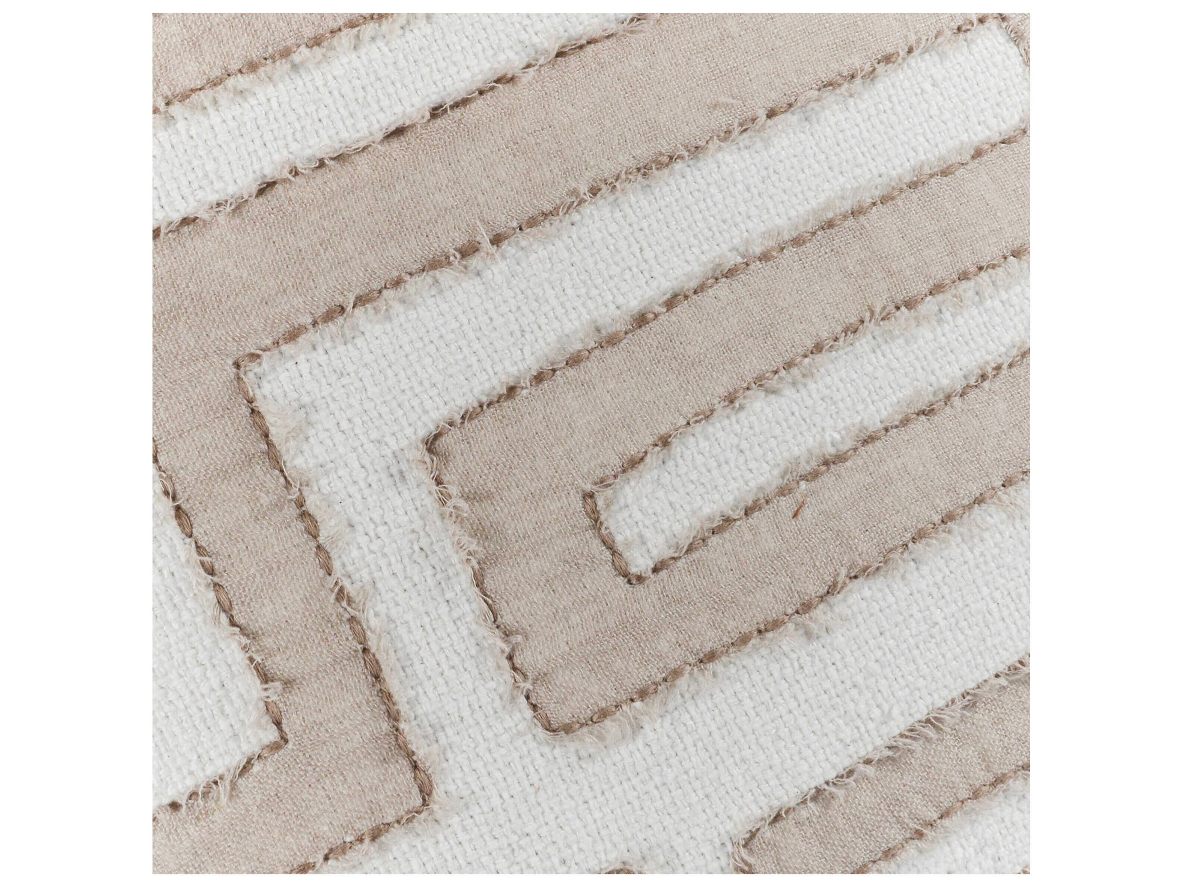 Villa by Classic Home Mia Natural Ivory Throw Pillow