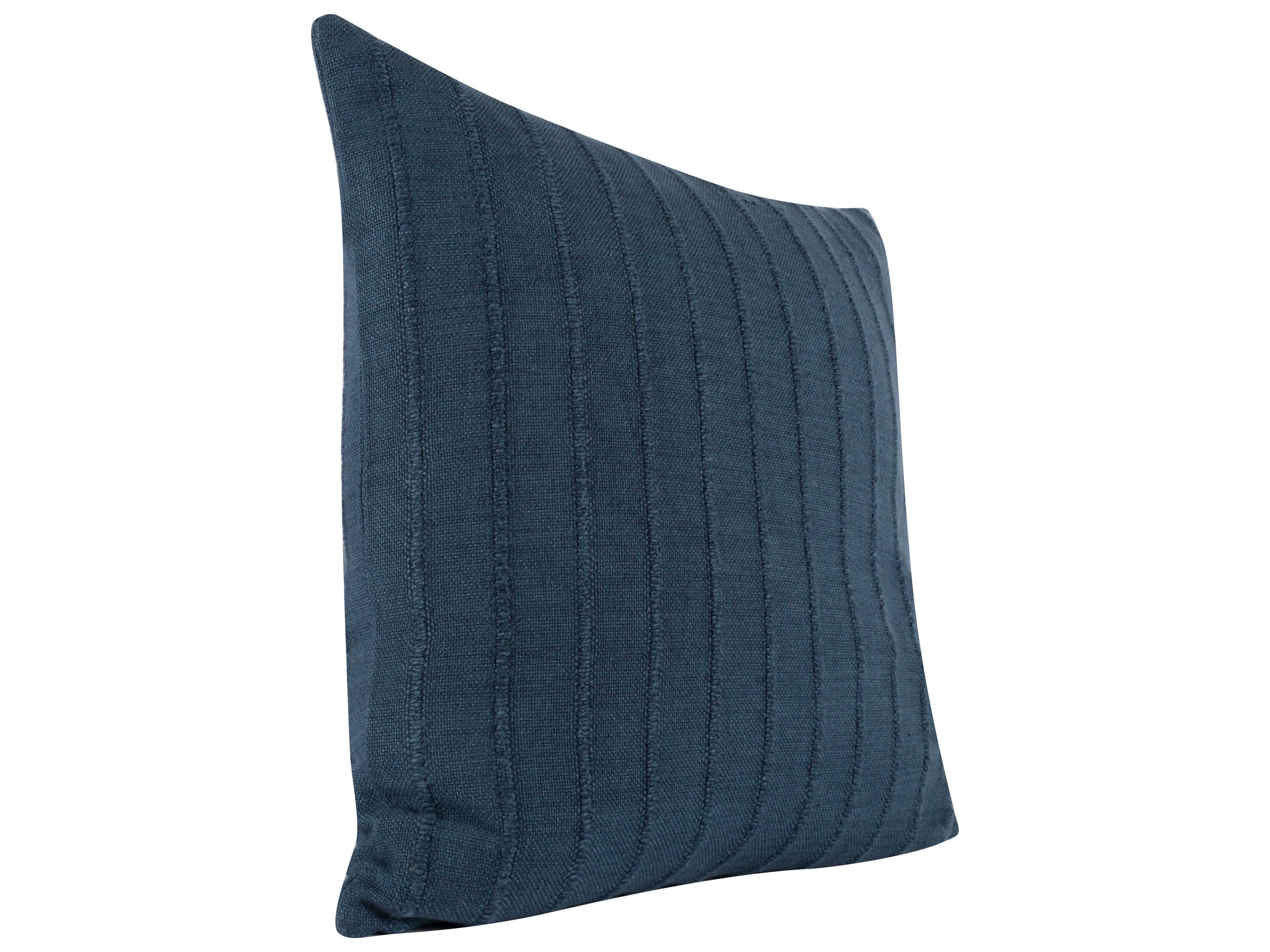 Villa by Classic Home Hendri Dark Blue Throw Pillow