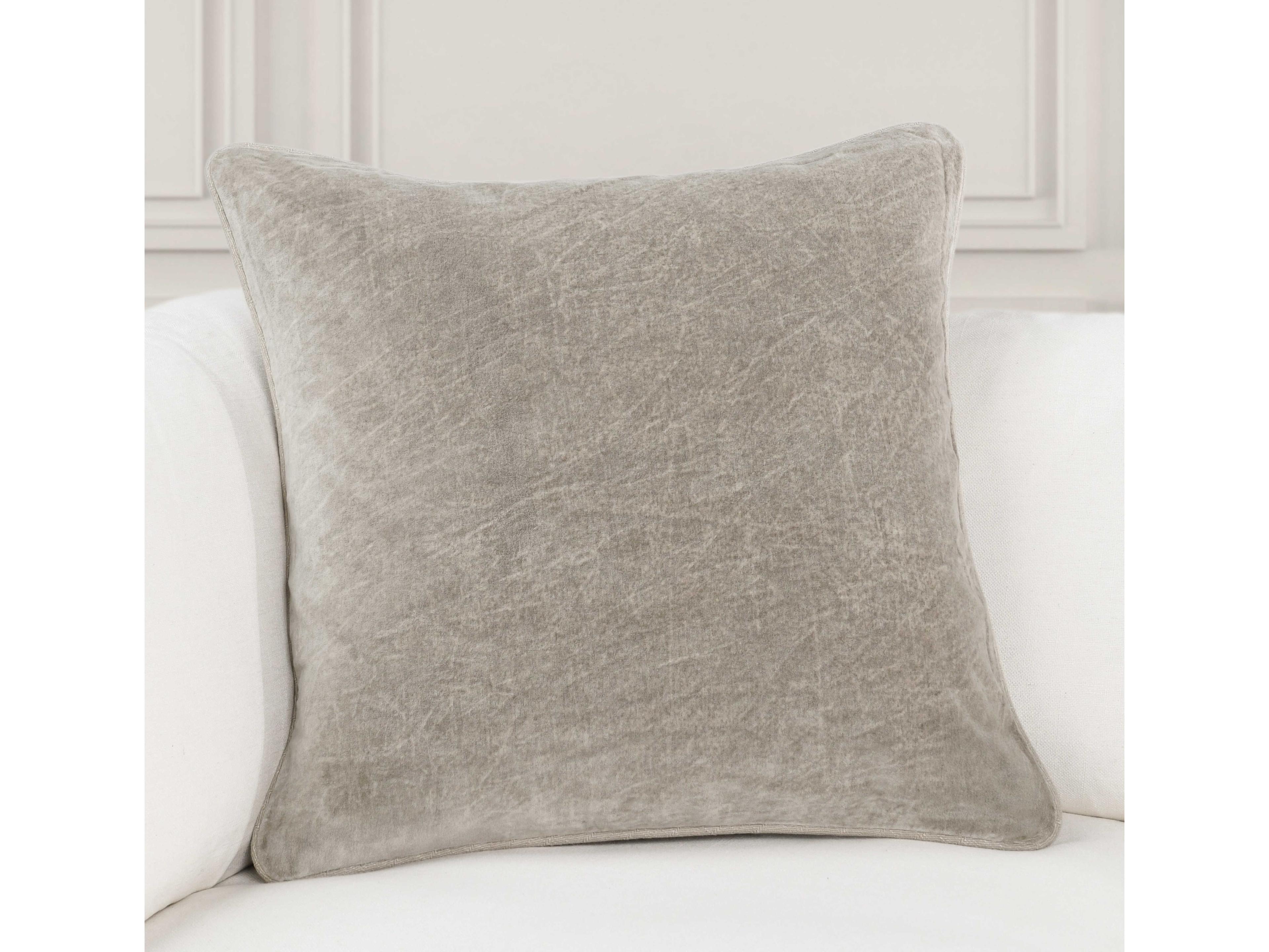 Villa by Classic Home Heirloom Silver Throw Pillow