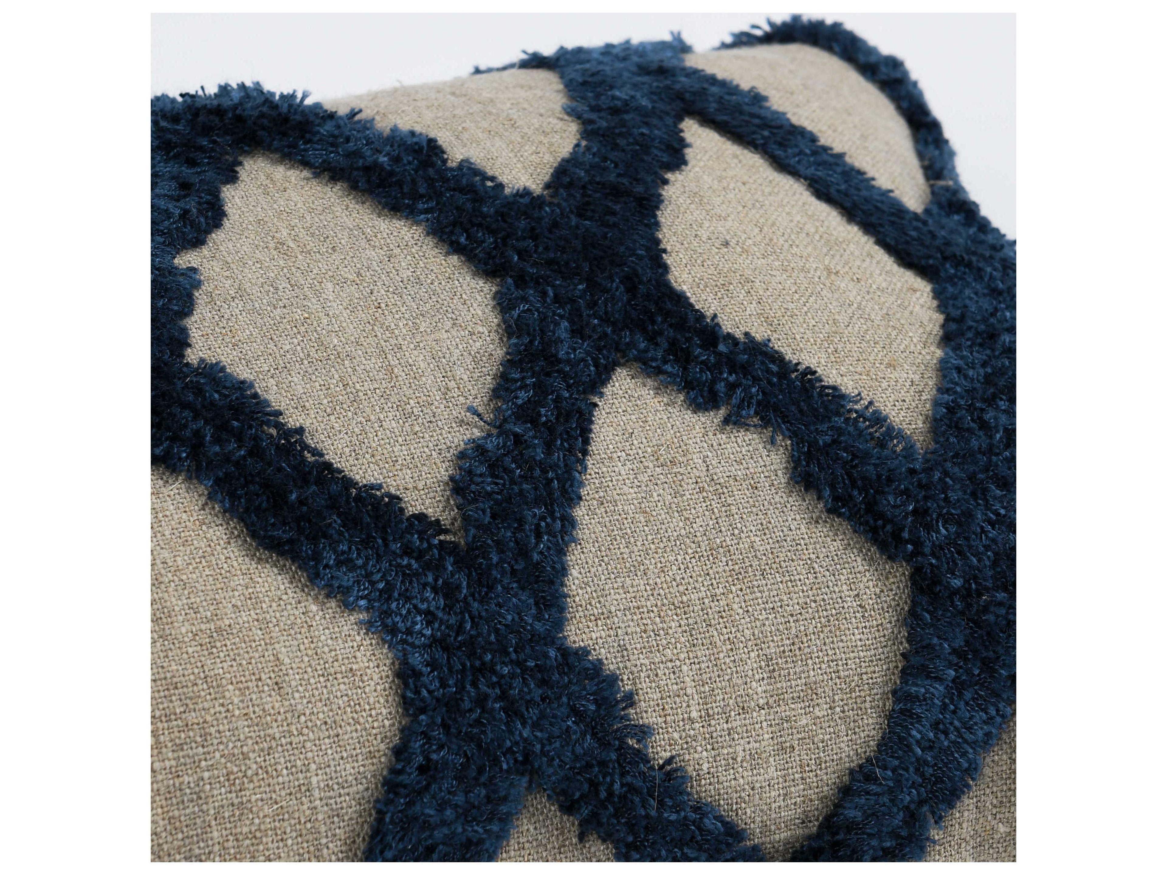 Villa by Classic Home Evangeline Blue Throw Pillow