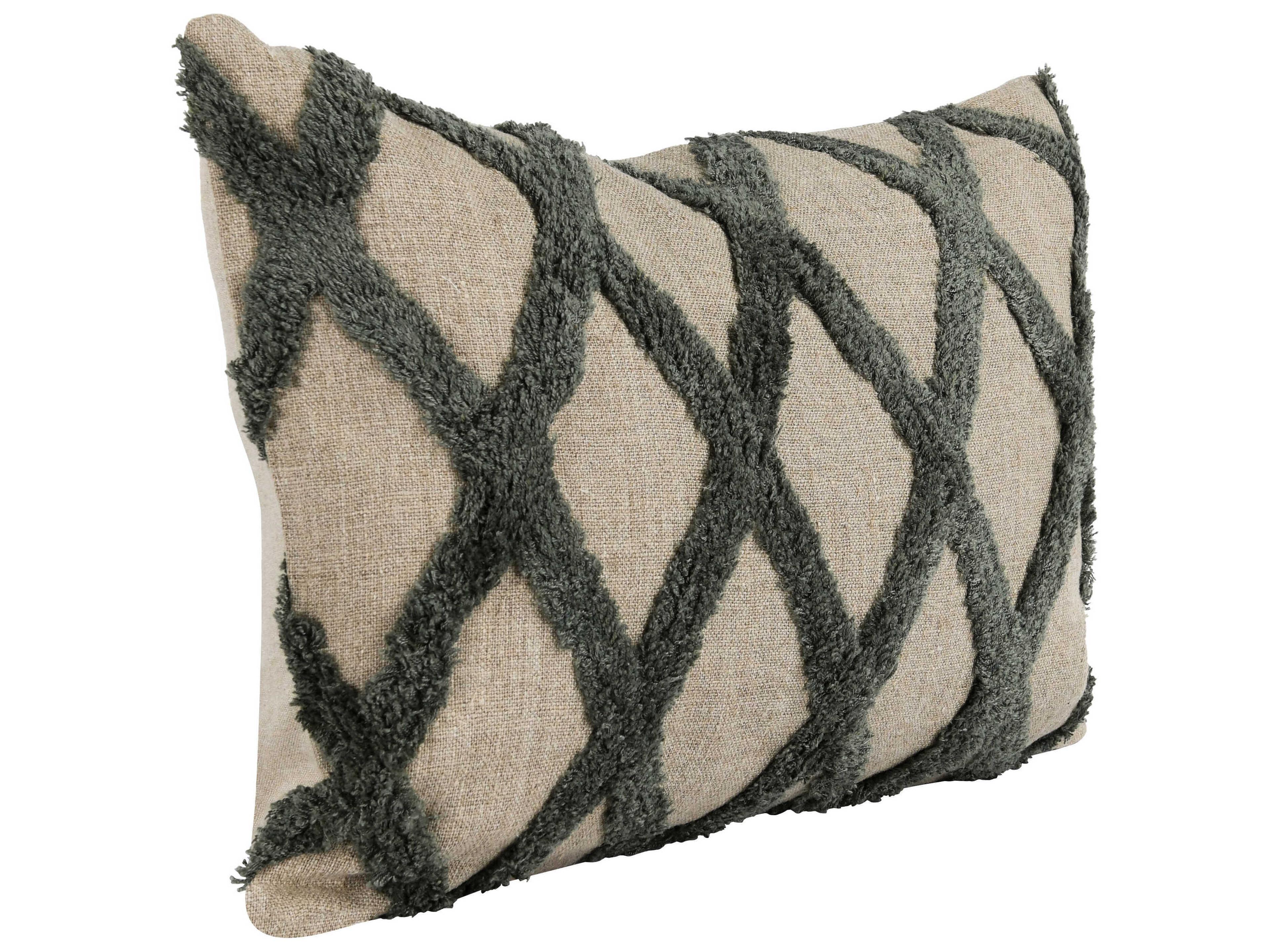 Villa by Classic Home Evangeline Green Throw Pillow
