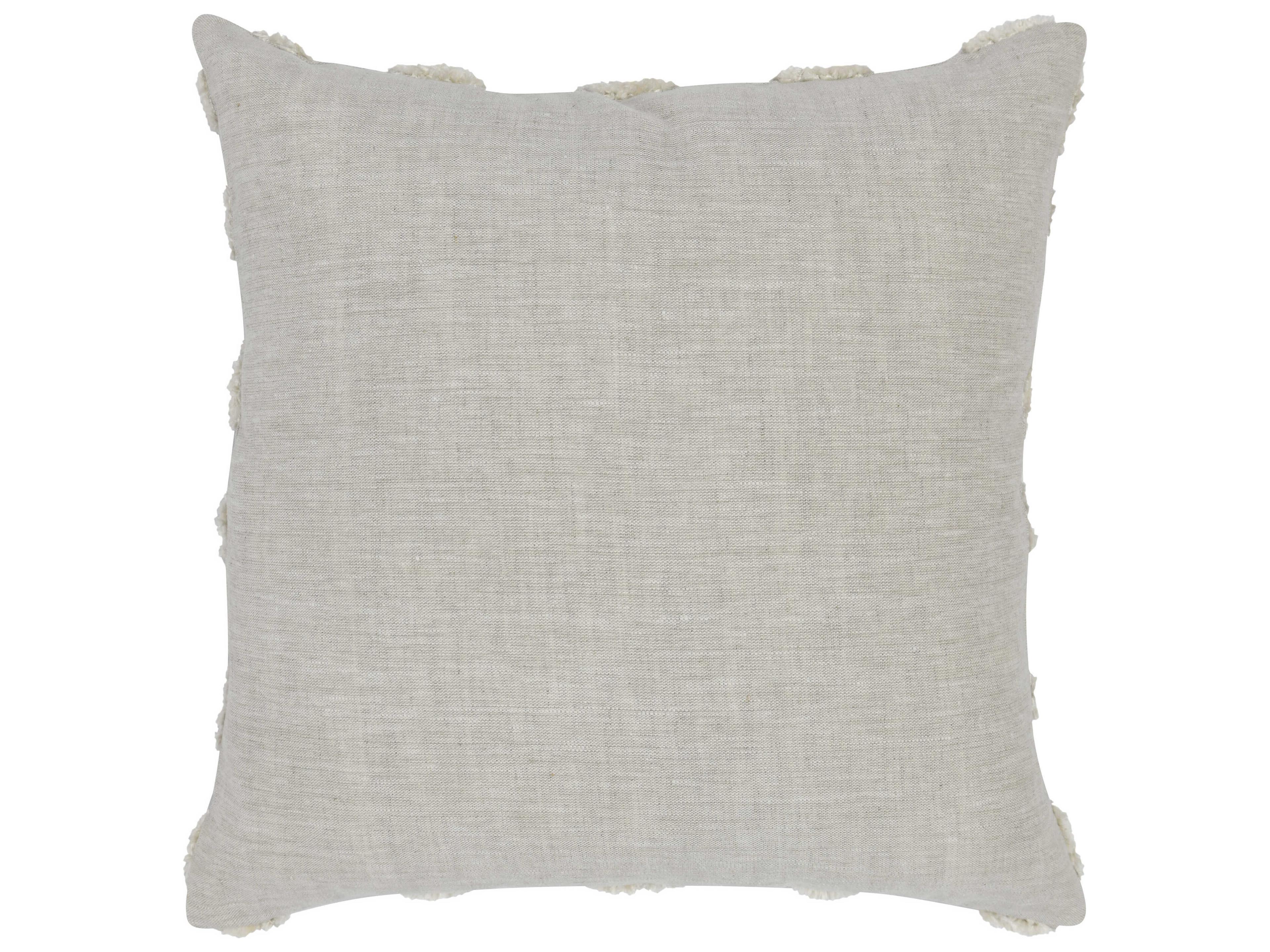 Villa by Classic Home Evangeline Natural Ivory Throw Pillow