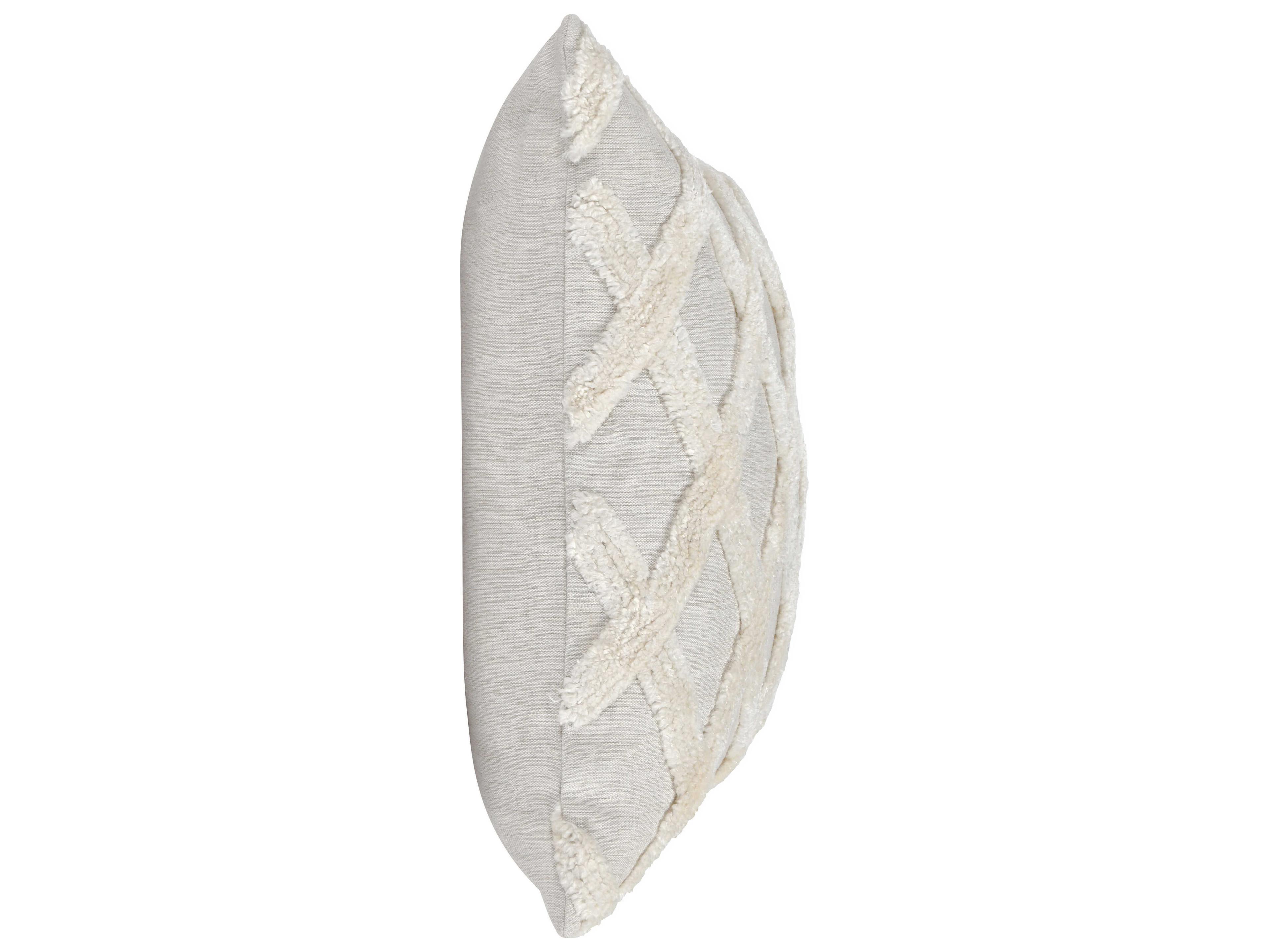 Villa by Classic Home Evangeline Natural Ivory Throw Pillow