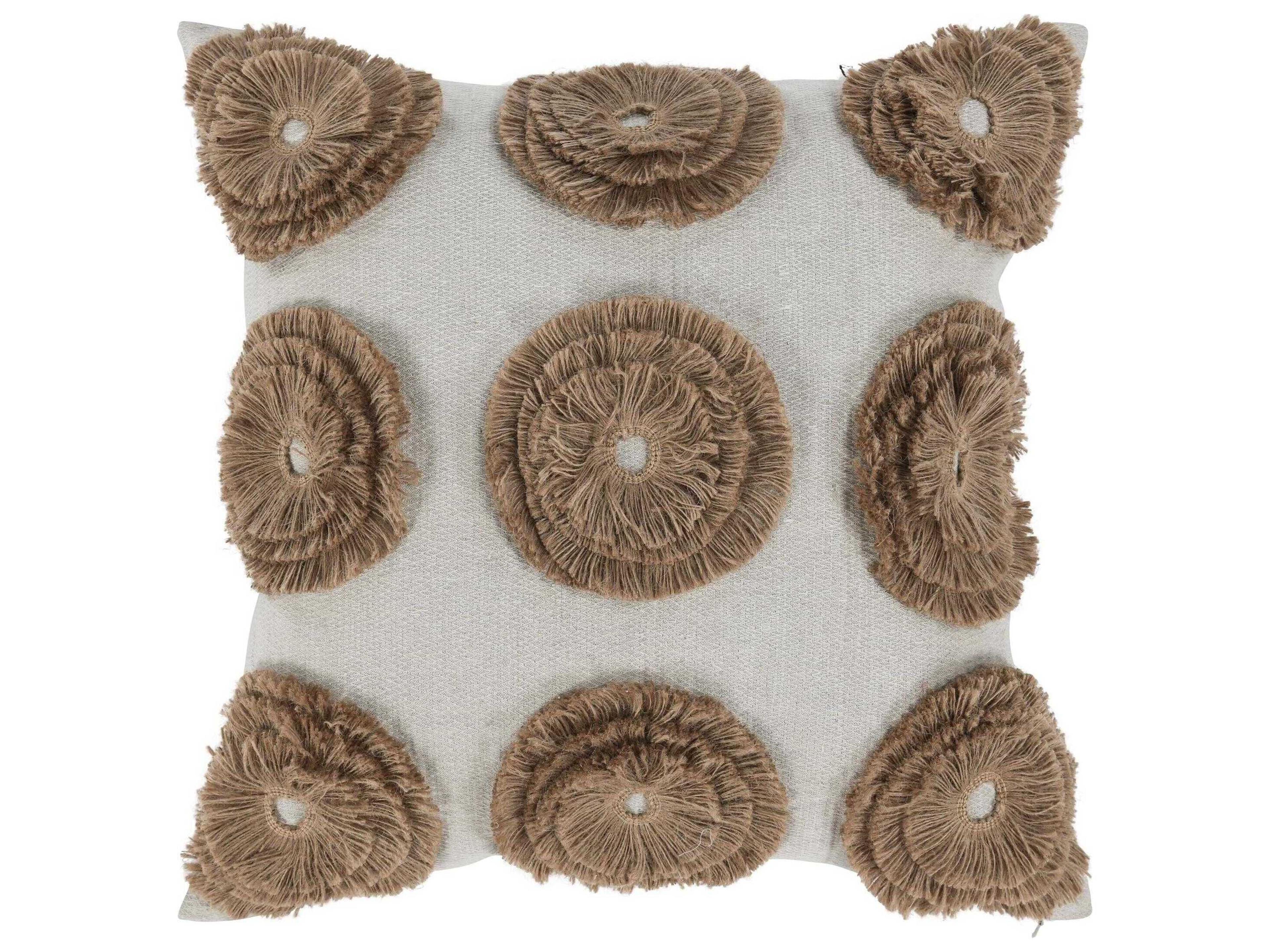 Villa by Classic Home Halston Beige Throw Pillow