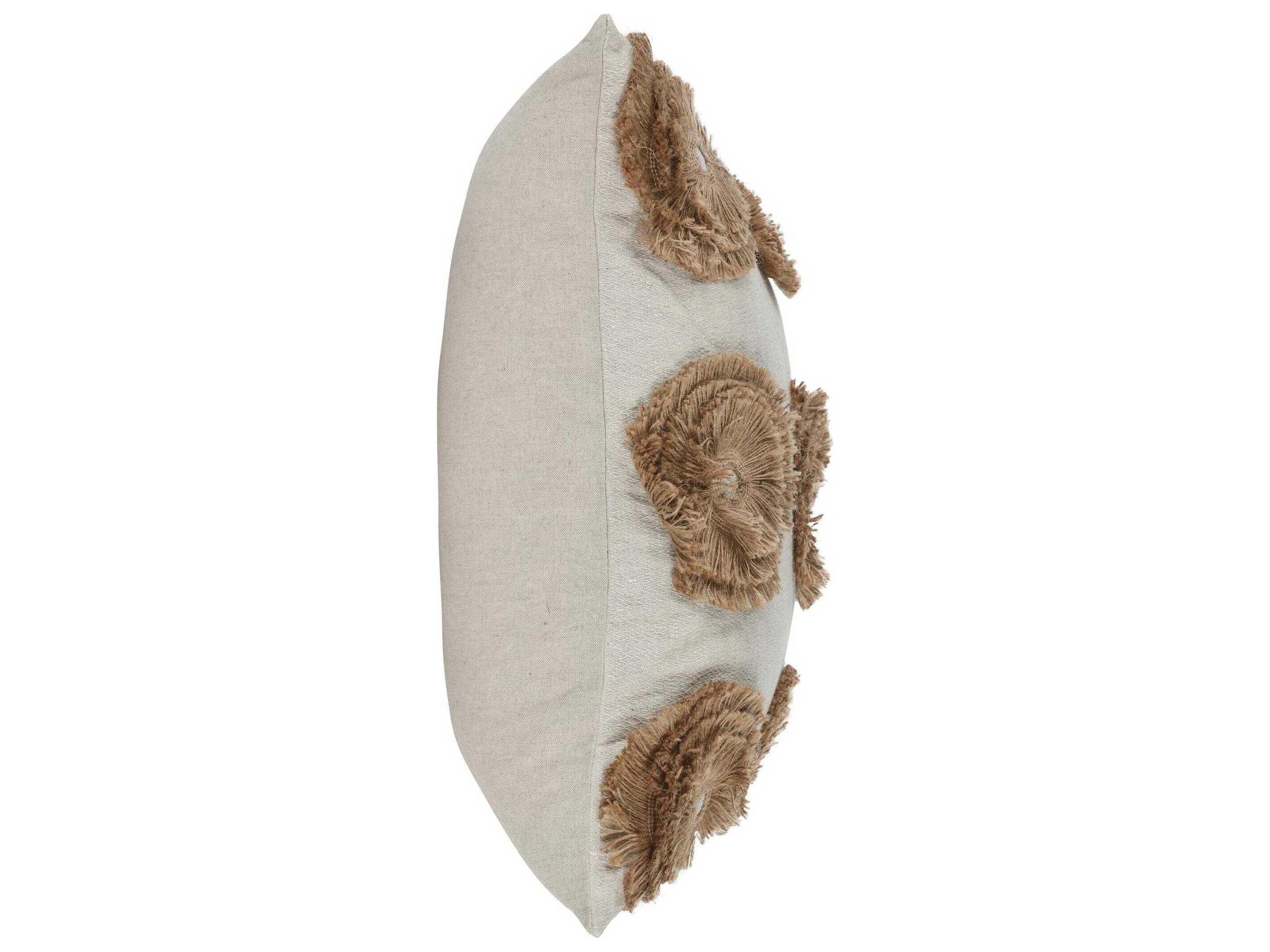 Villa by Classic Home Halston Beige Throw Pillow