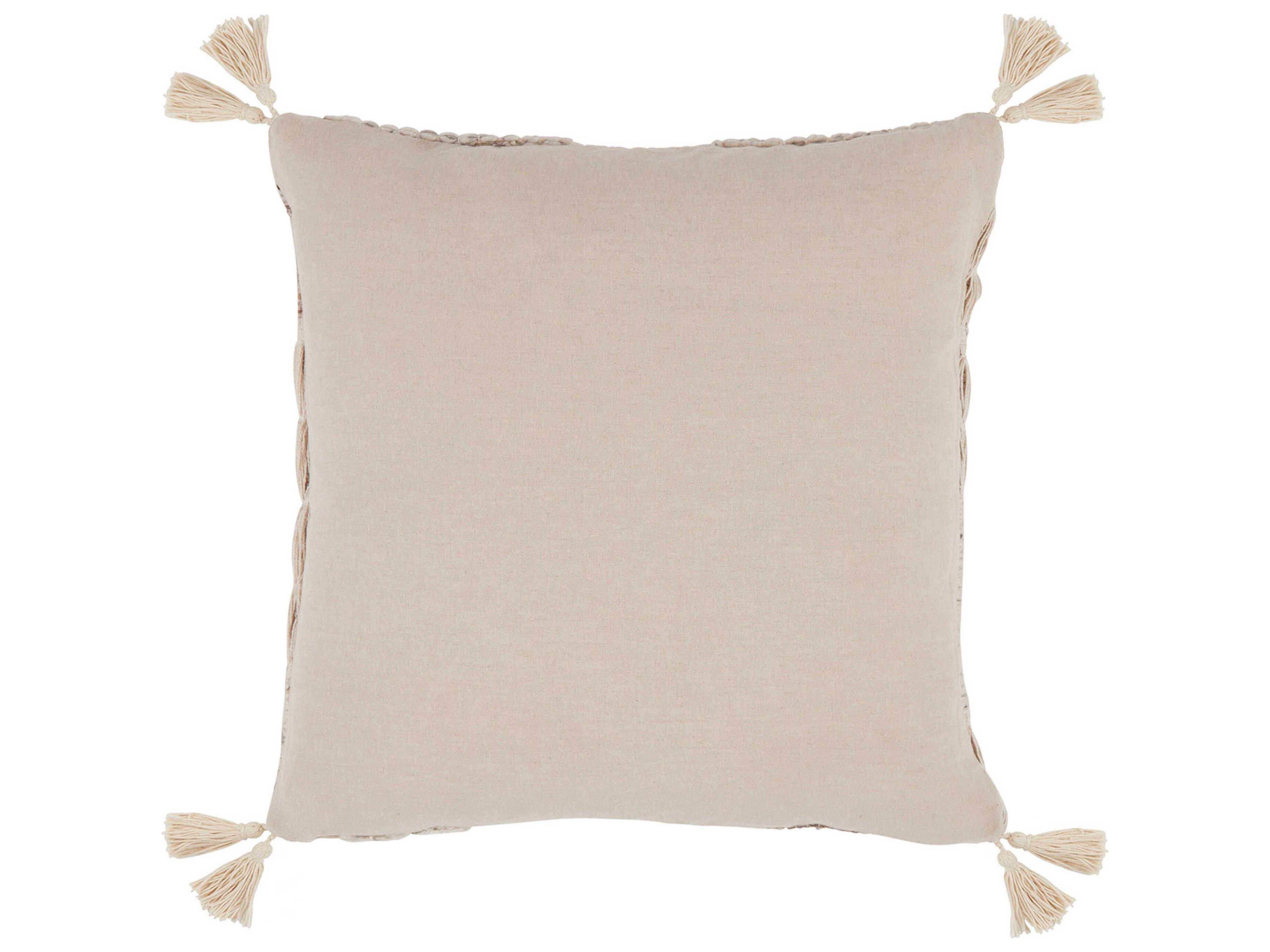 Villa by Classic Home Lamar Gray Ivory Throw Pillow