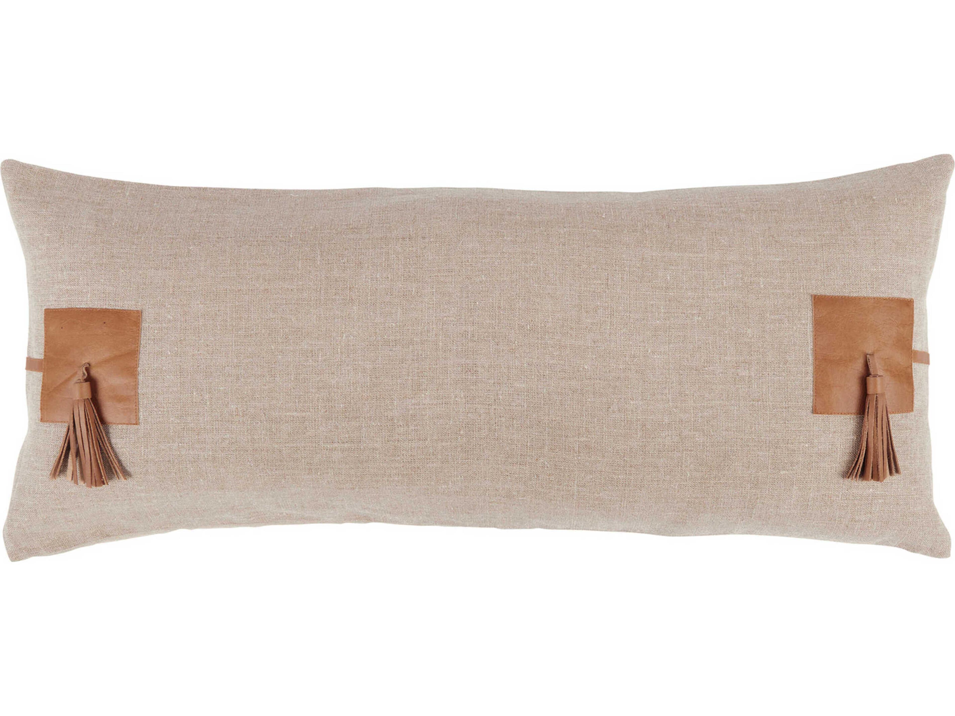 Brazo Natural Chestnut Throw Pillow