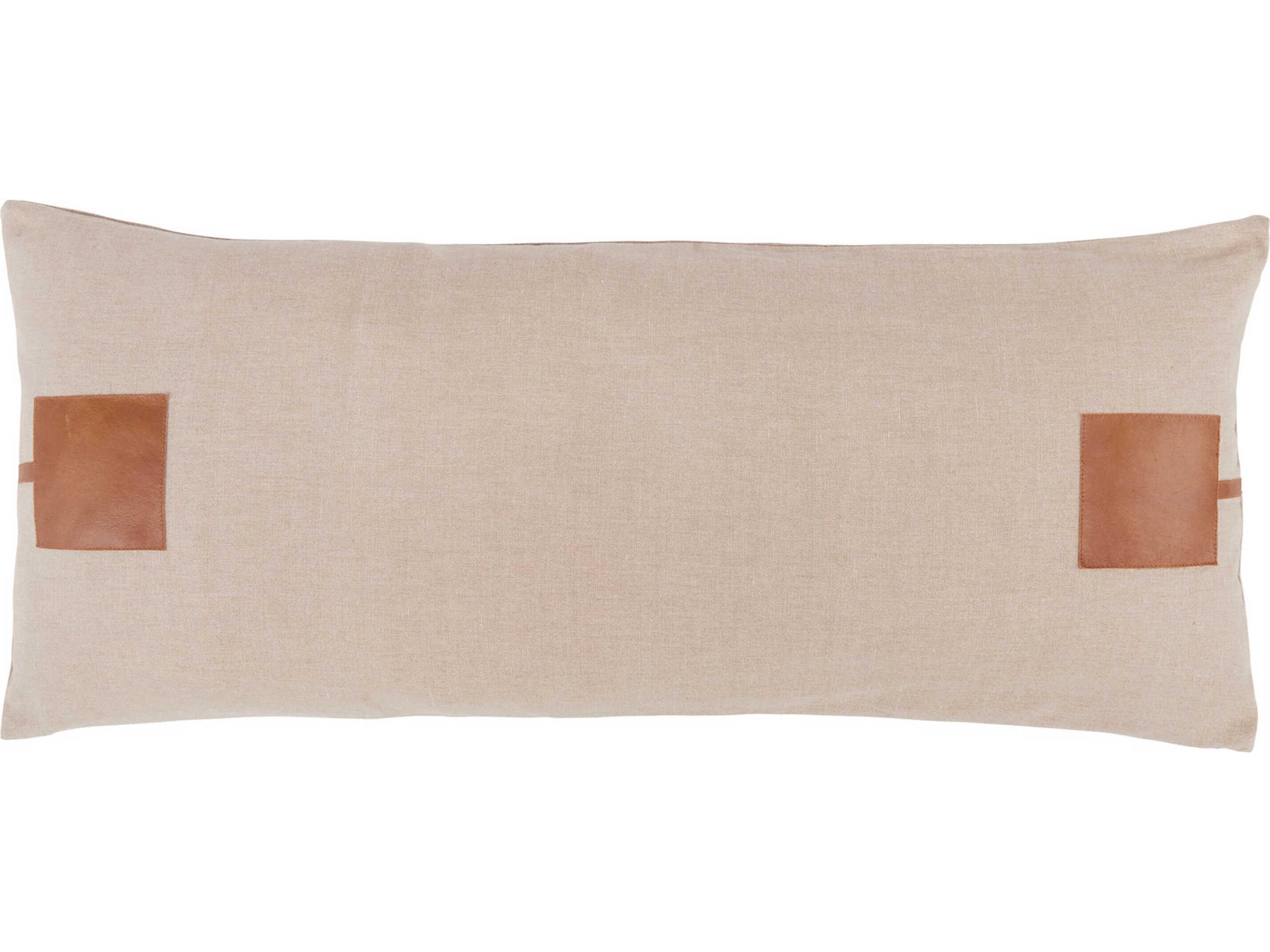 Villa by Classic Home Brazo Natural Chestnut Throw Pillow