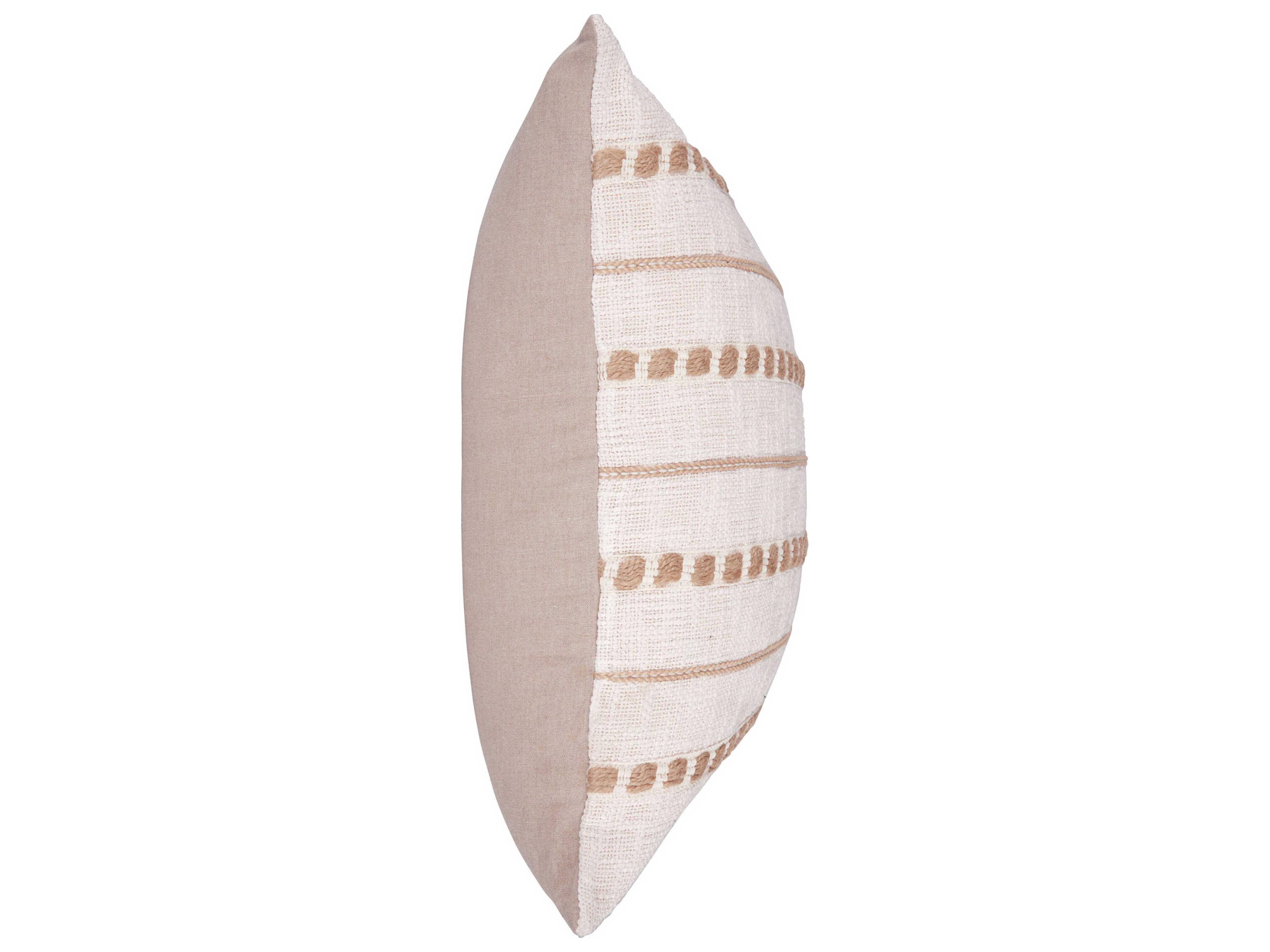Villa by Classic Home Lago Natural Ivory Throw Pillow