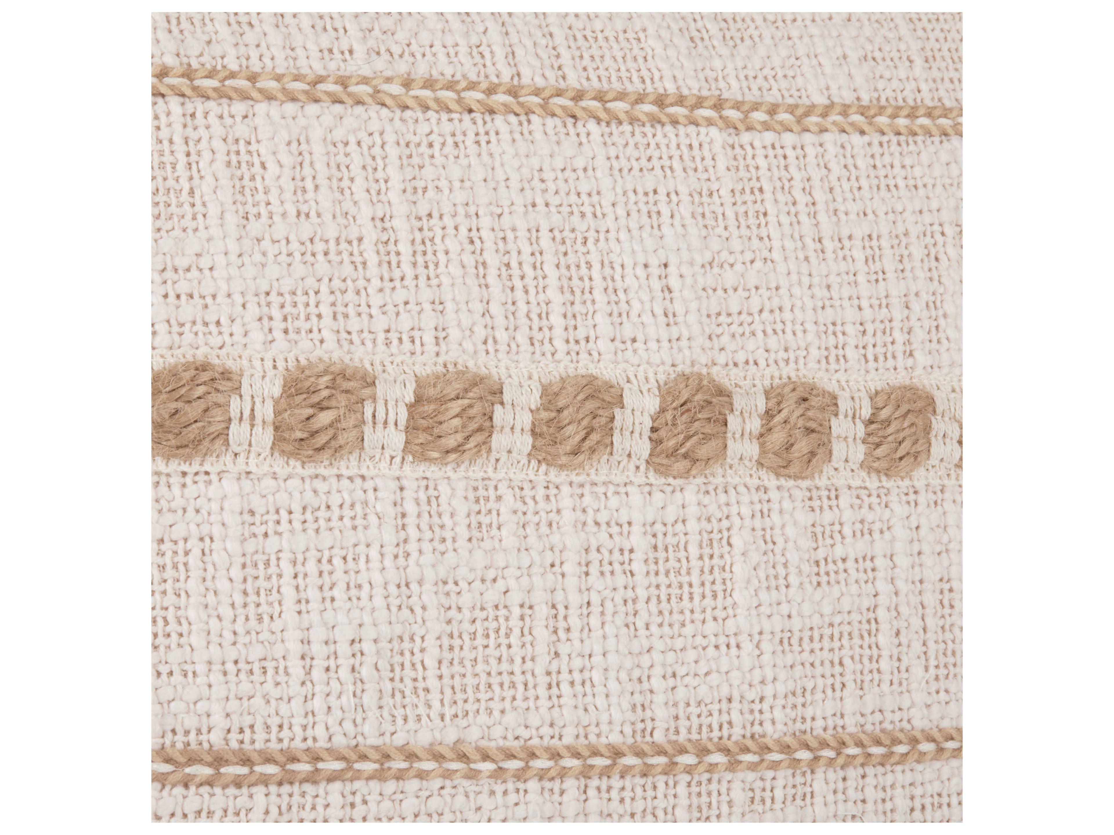 Villa by Classic Home Lago Natural Ivory Throw Pillow