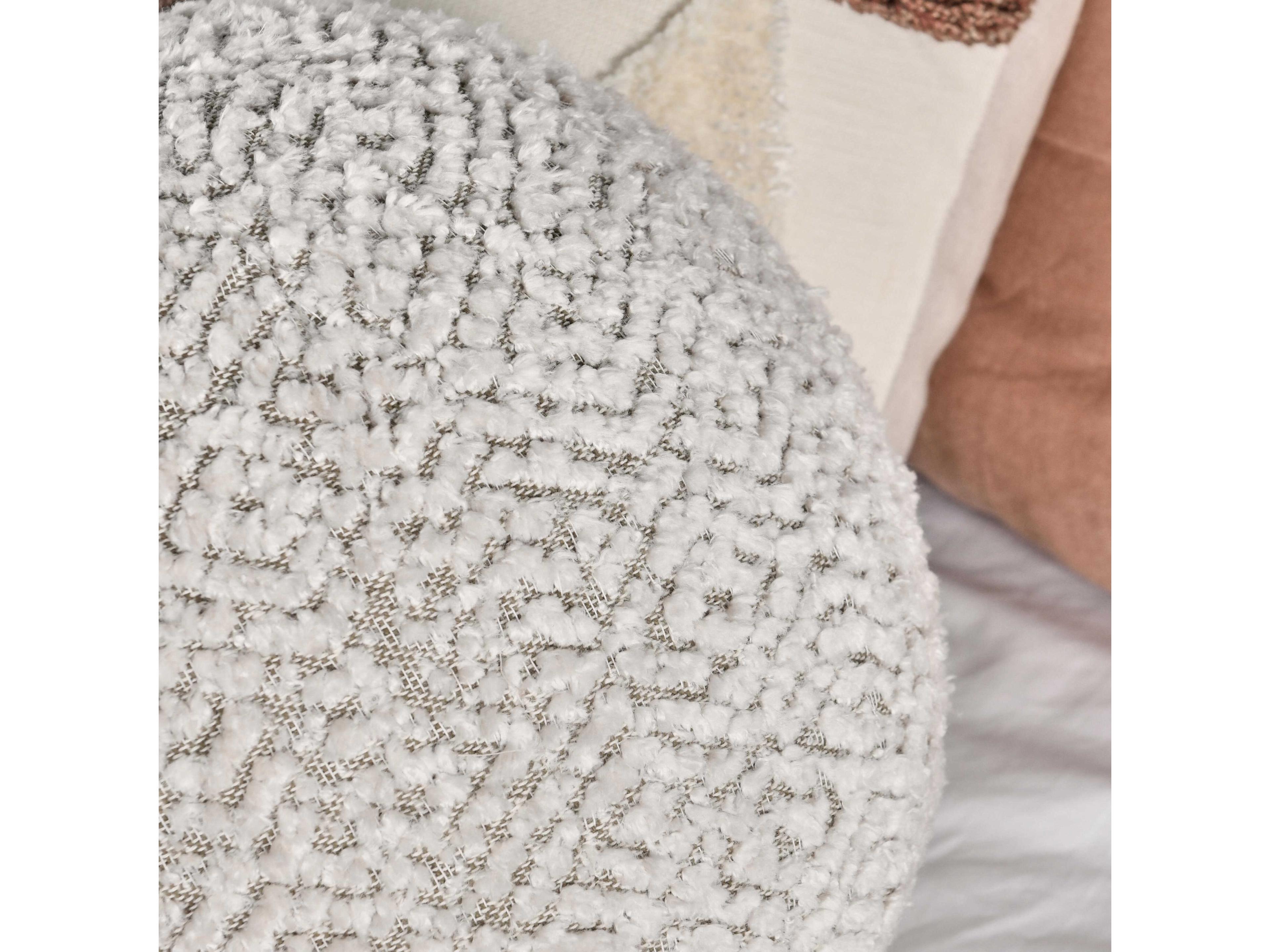 Villa by Classic Home Maris Ivory Throw Pillow