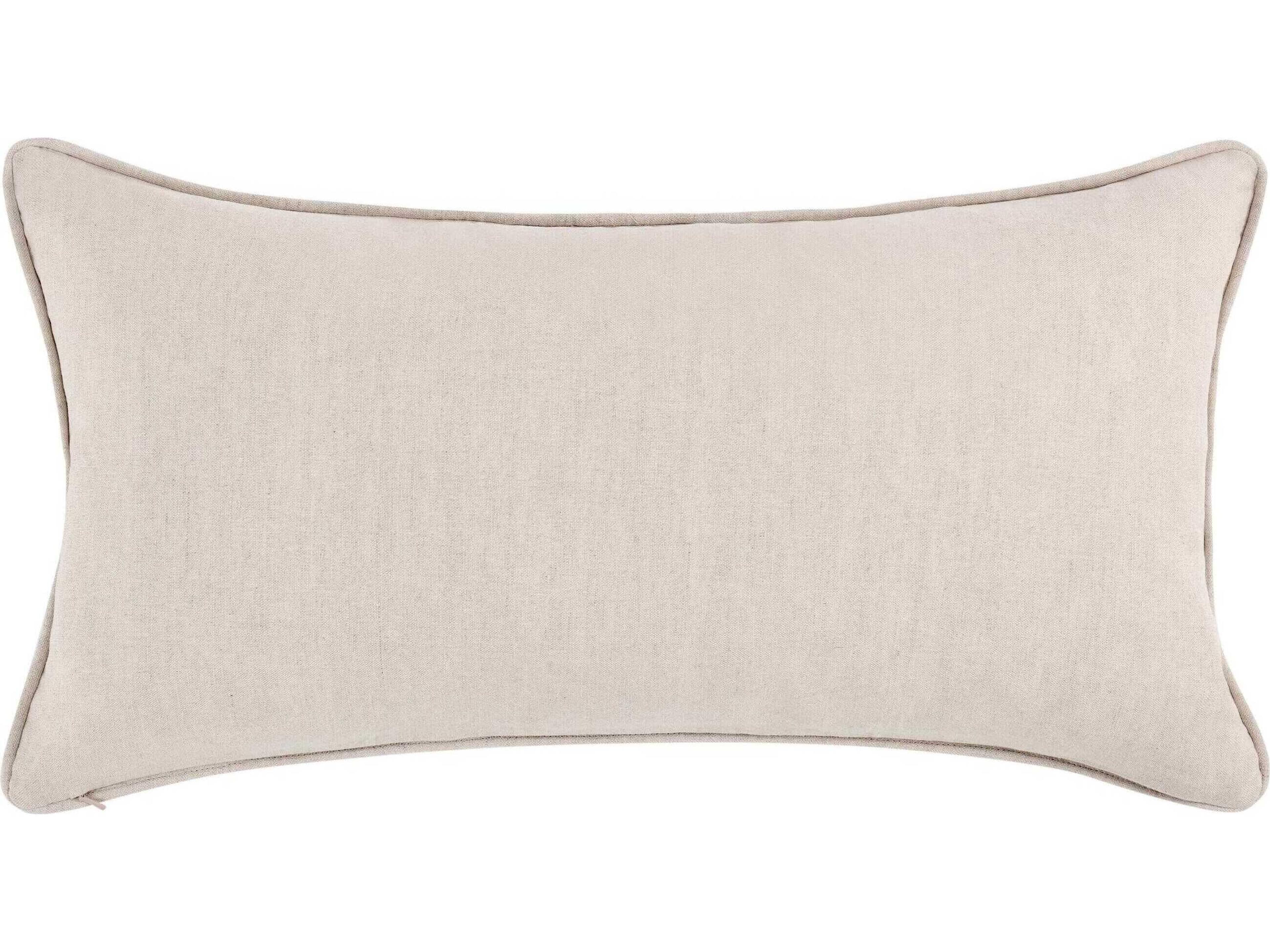 Villa by Classic Home Siena Beige Throw Pillow