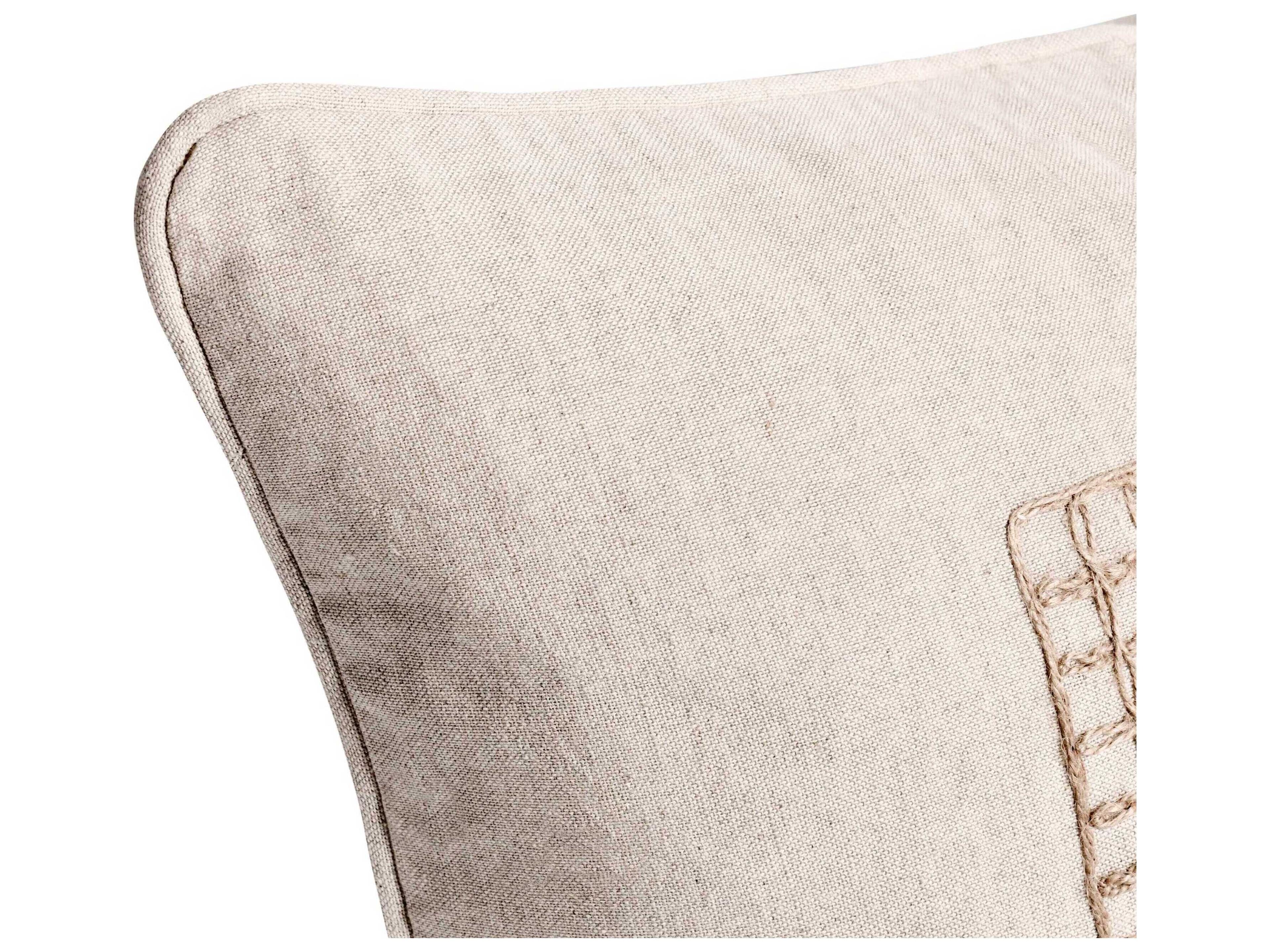 Villa by Classic Home Siena Beige Throw Pillow