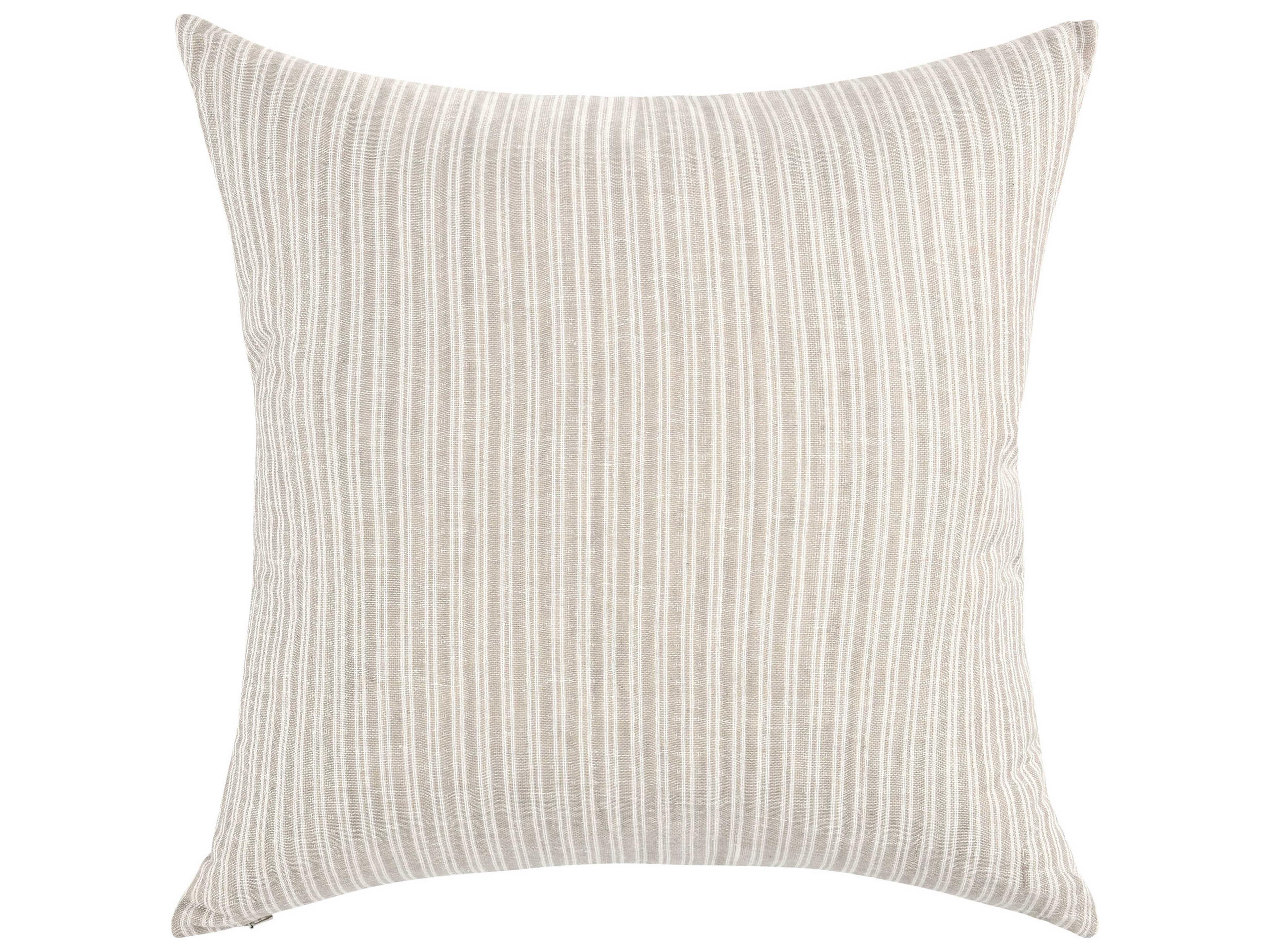 Camille Natural Beige Throw Pillow