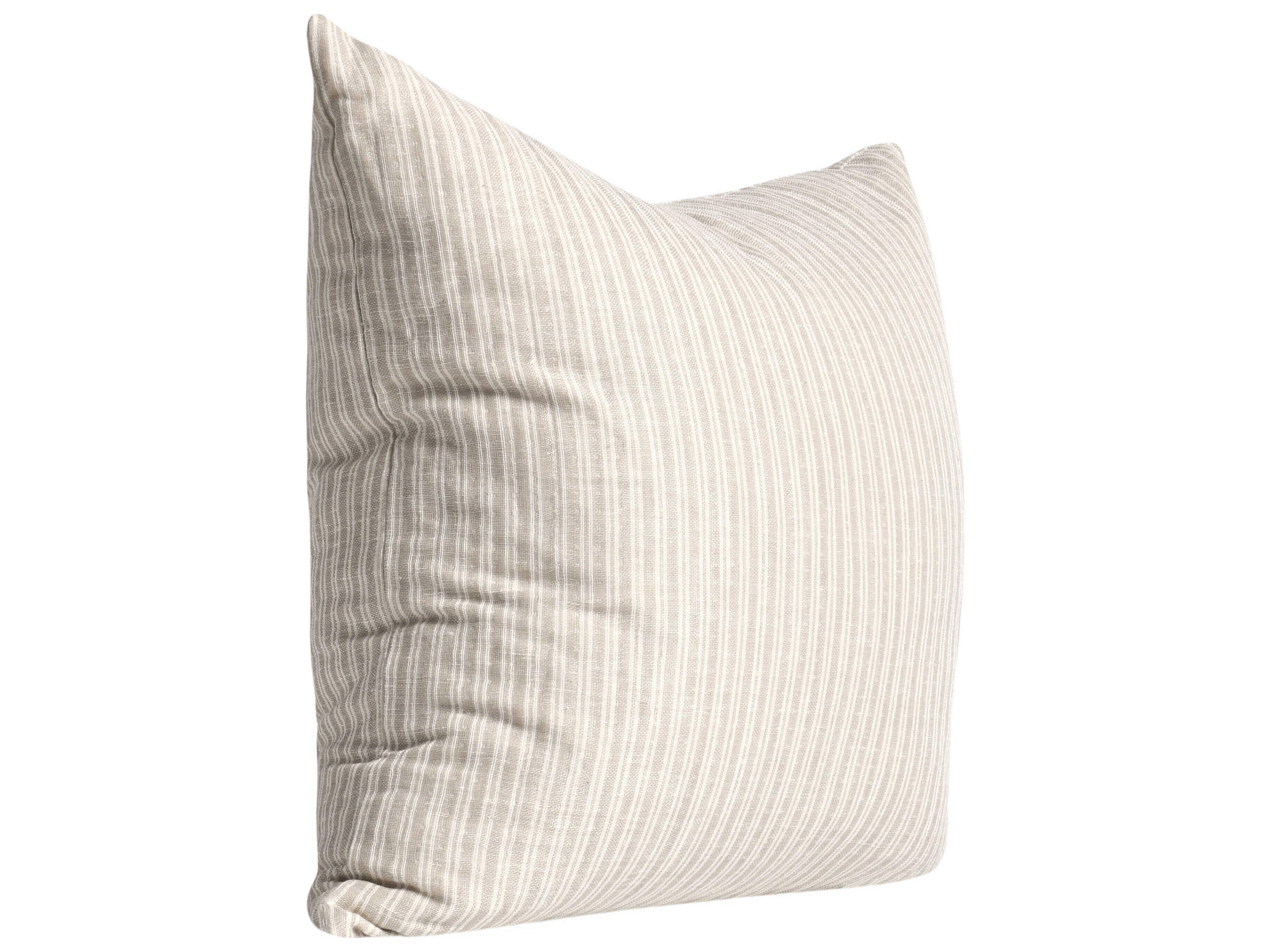 Villa by Classic Home Camille Natural Beige Throw Pillow