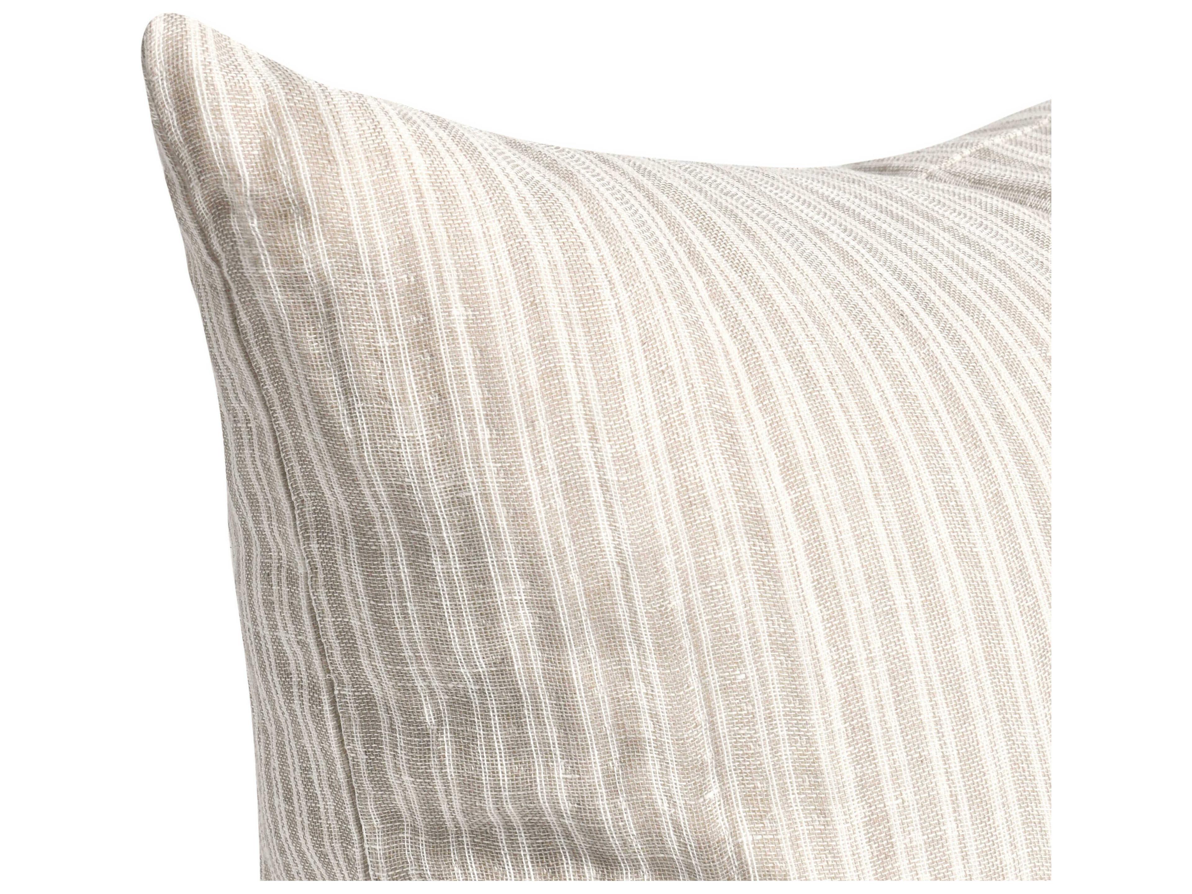Villa by Classic Home Camille Natural Beige Throw Pillow