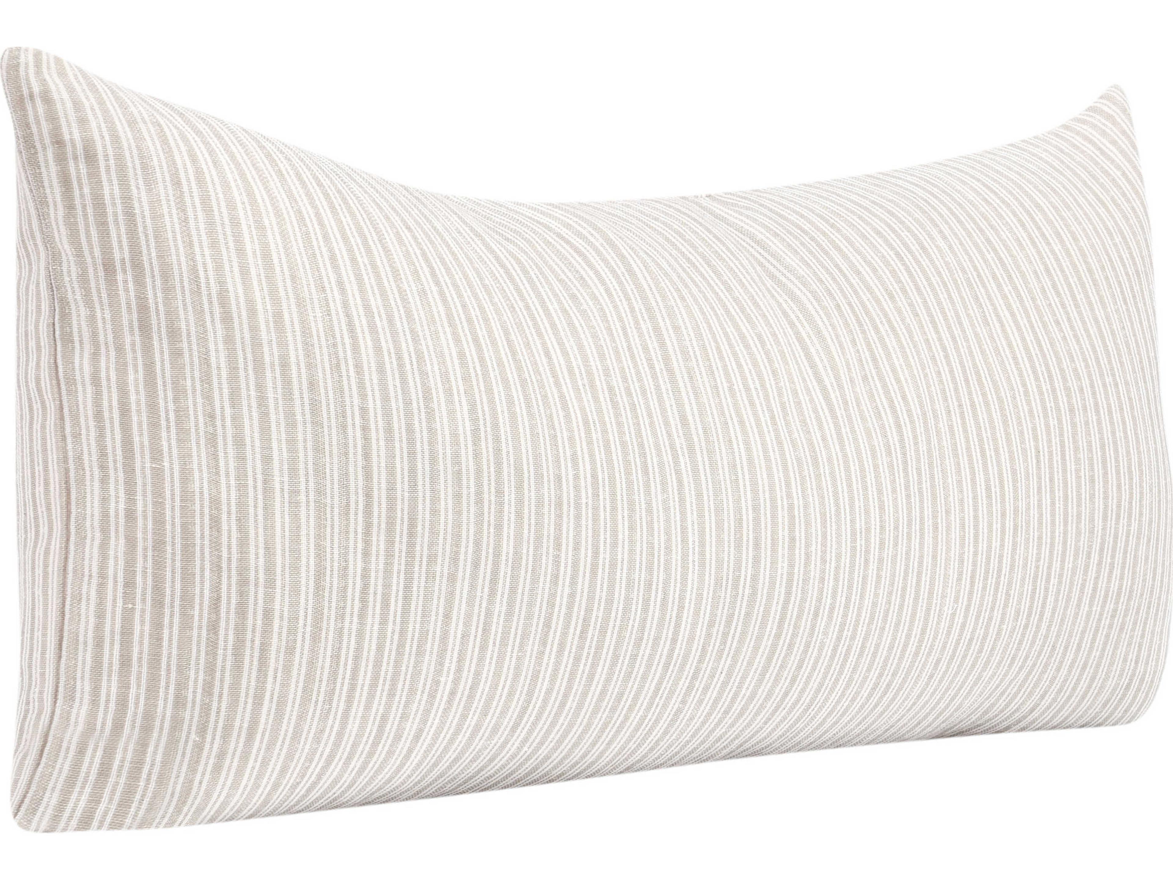 Villa by Classic Home Camille Natural Beige Throw Pillow