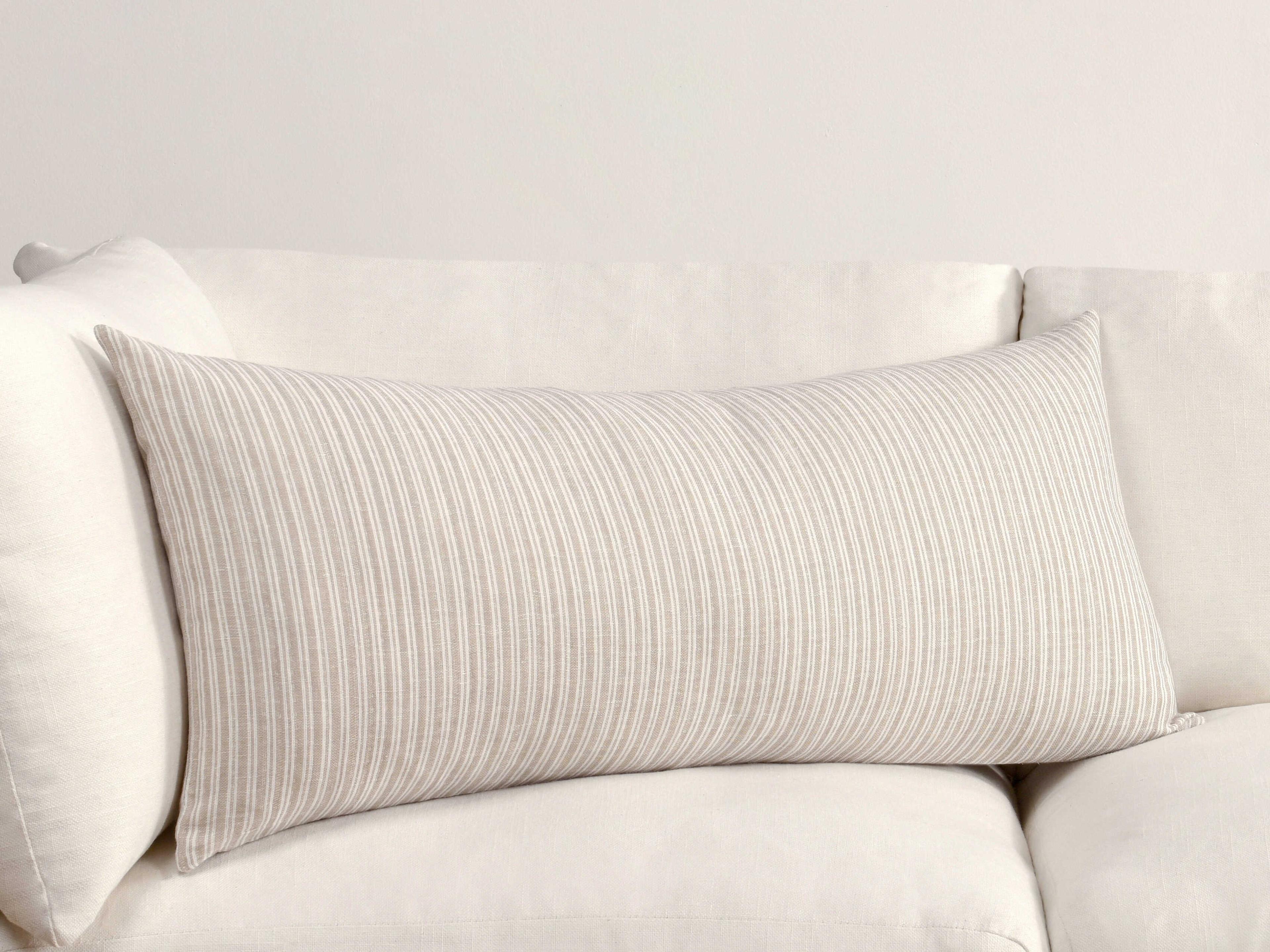 Villa by Classic Home Camille Natural Beige Throw Pillow