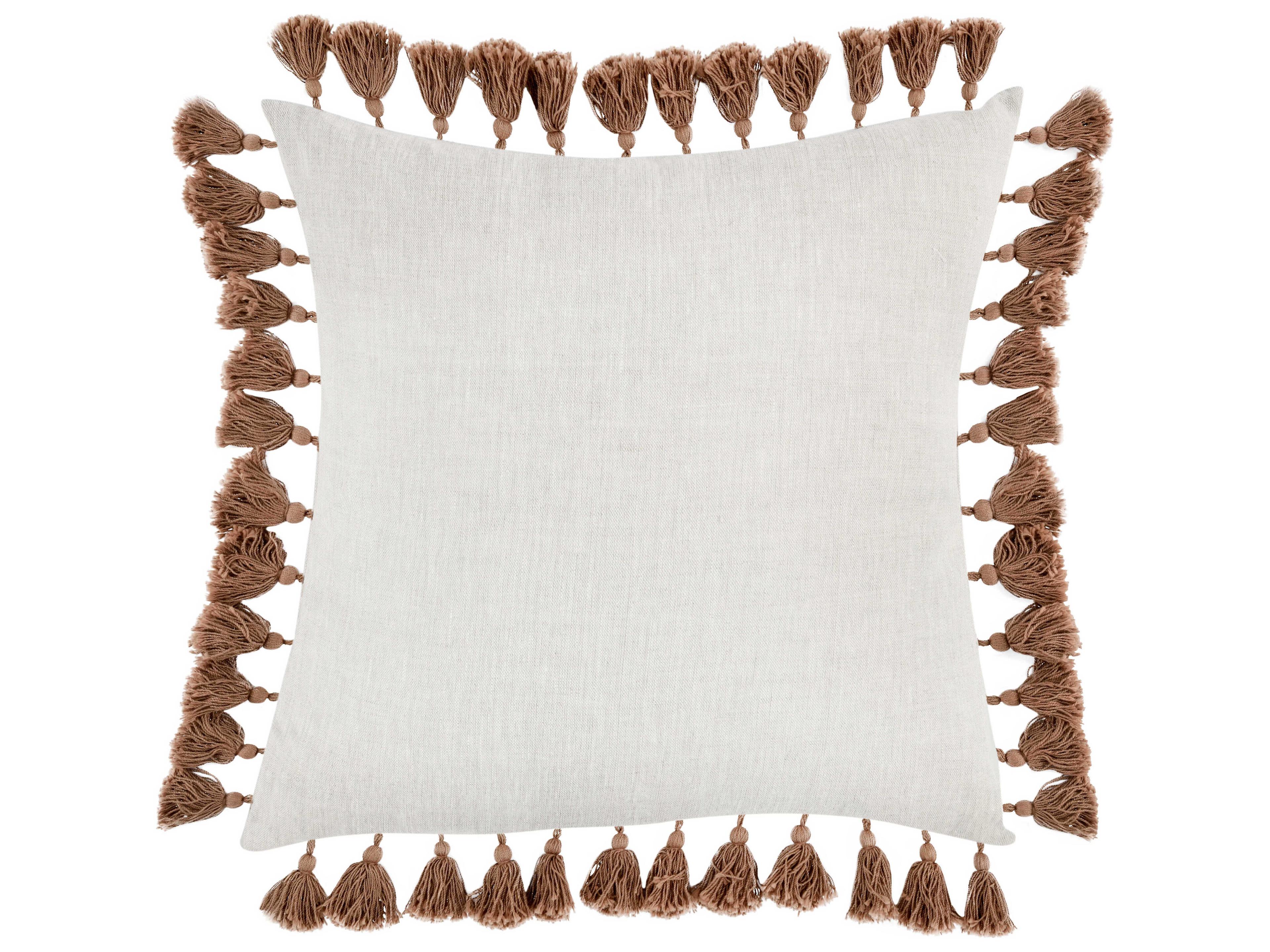 Villa by Classic Home Dane Penny Brown Throw Pillow