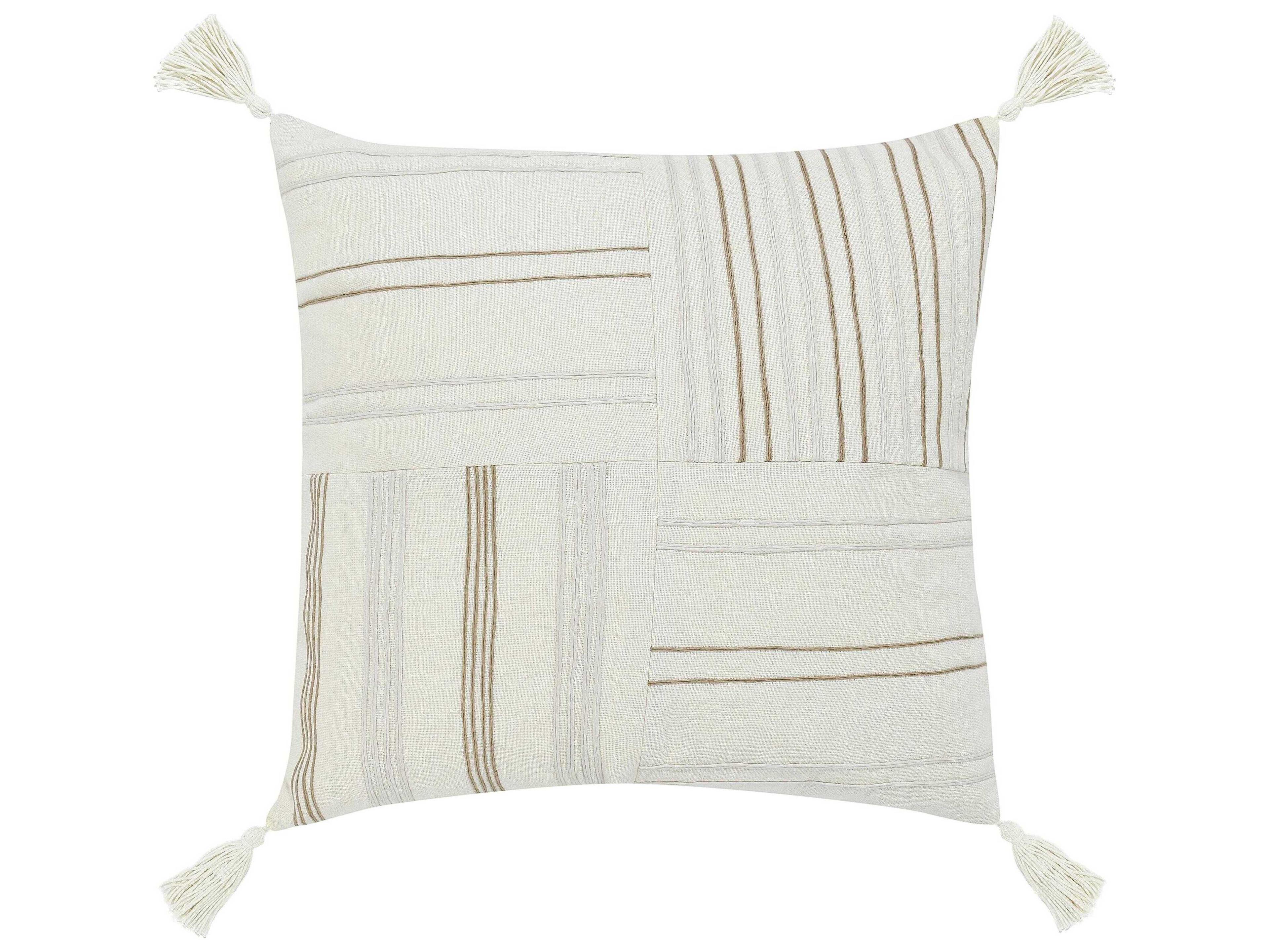 Villa by Classic Home Apana Beige Throw Pillow