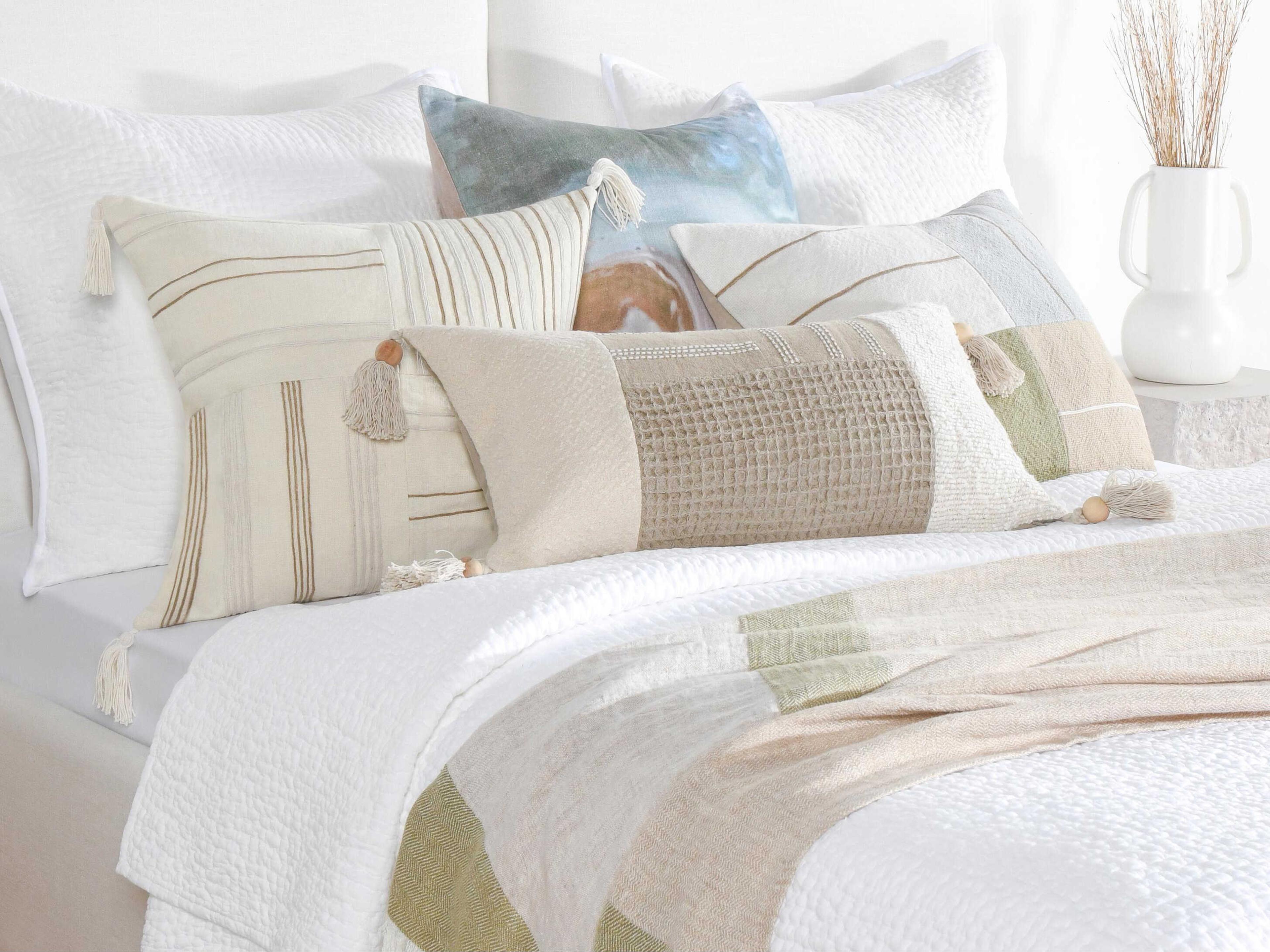 Villa by Classic Home Apana Beige Throw Pillow