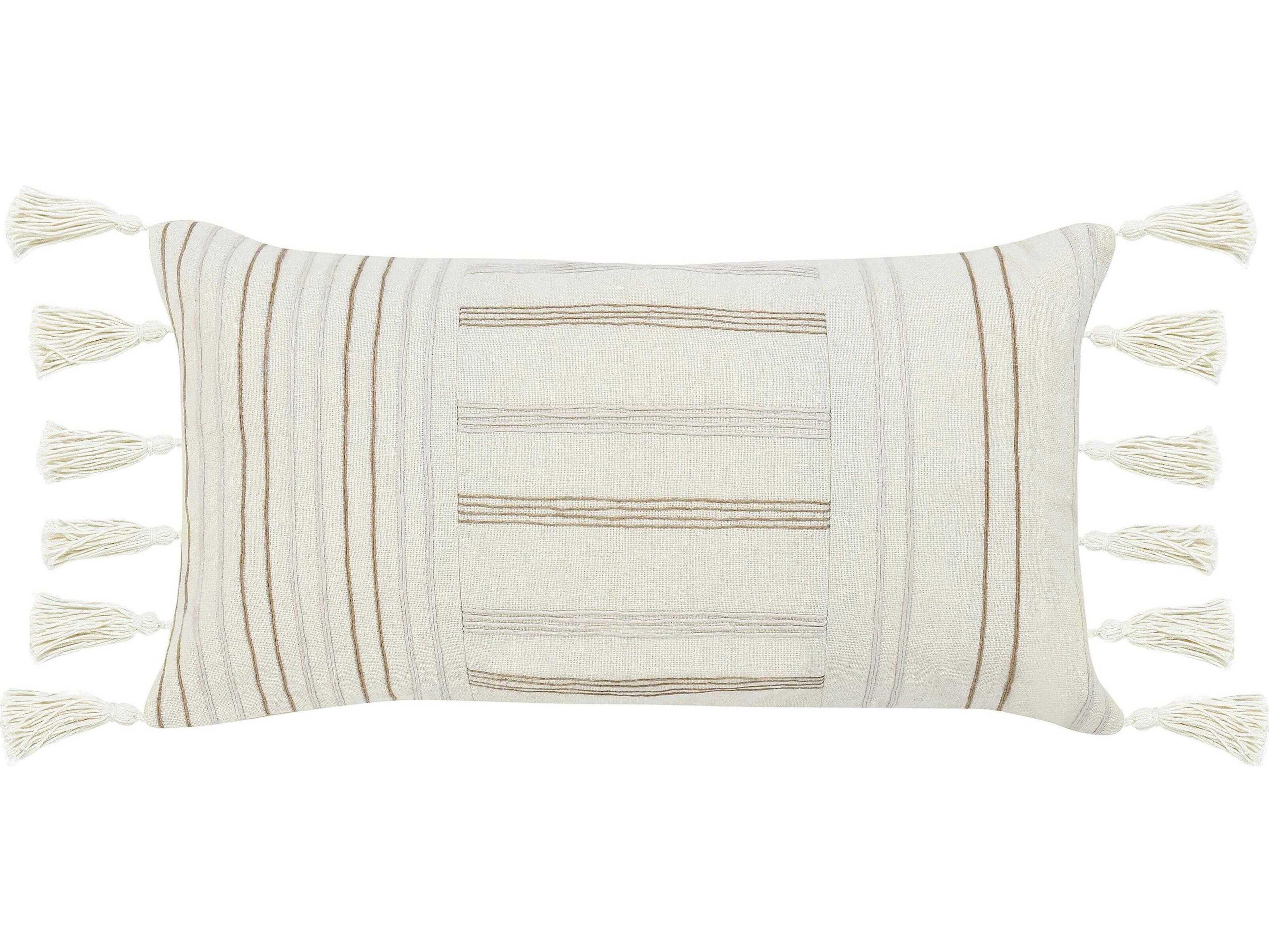 Apana Beige Throw Pillow