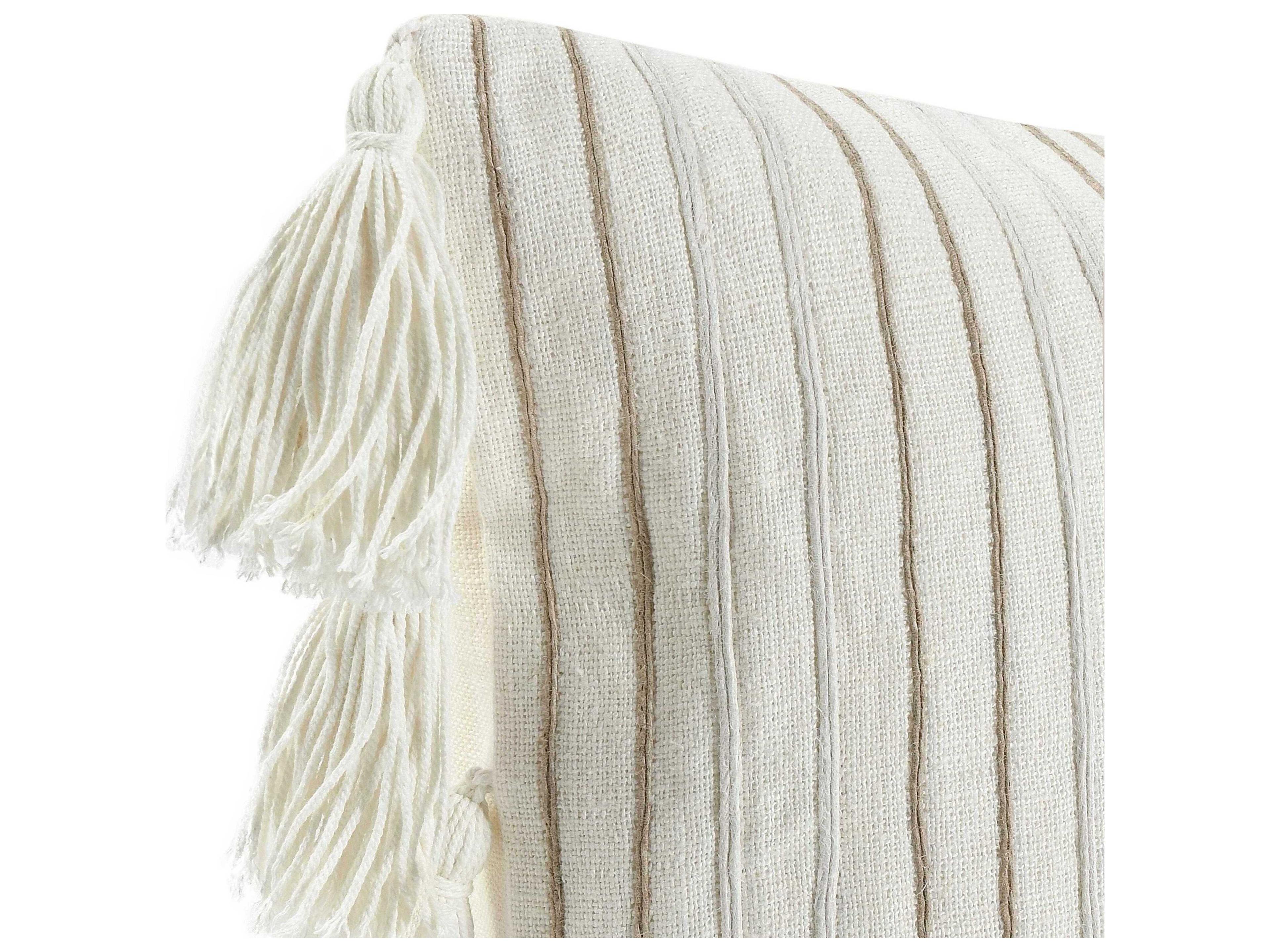 Villa by Classic Home Apana Beige Throw Pillow