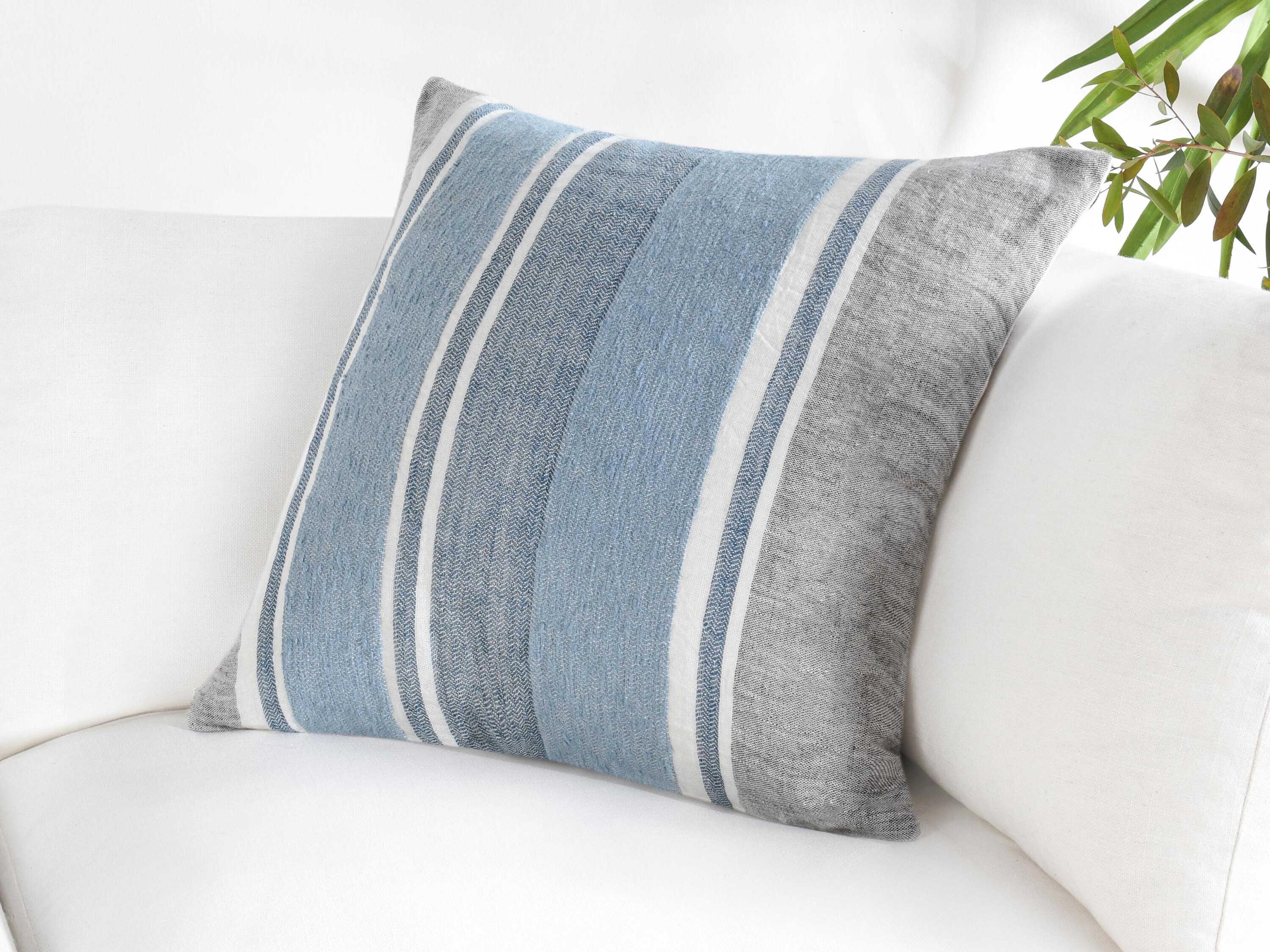 Villa by Classic Home Lima Blue Throw Pillow