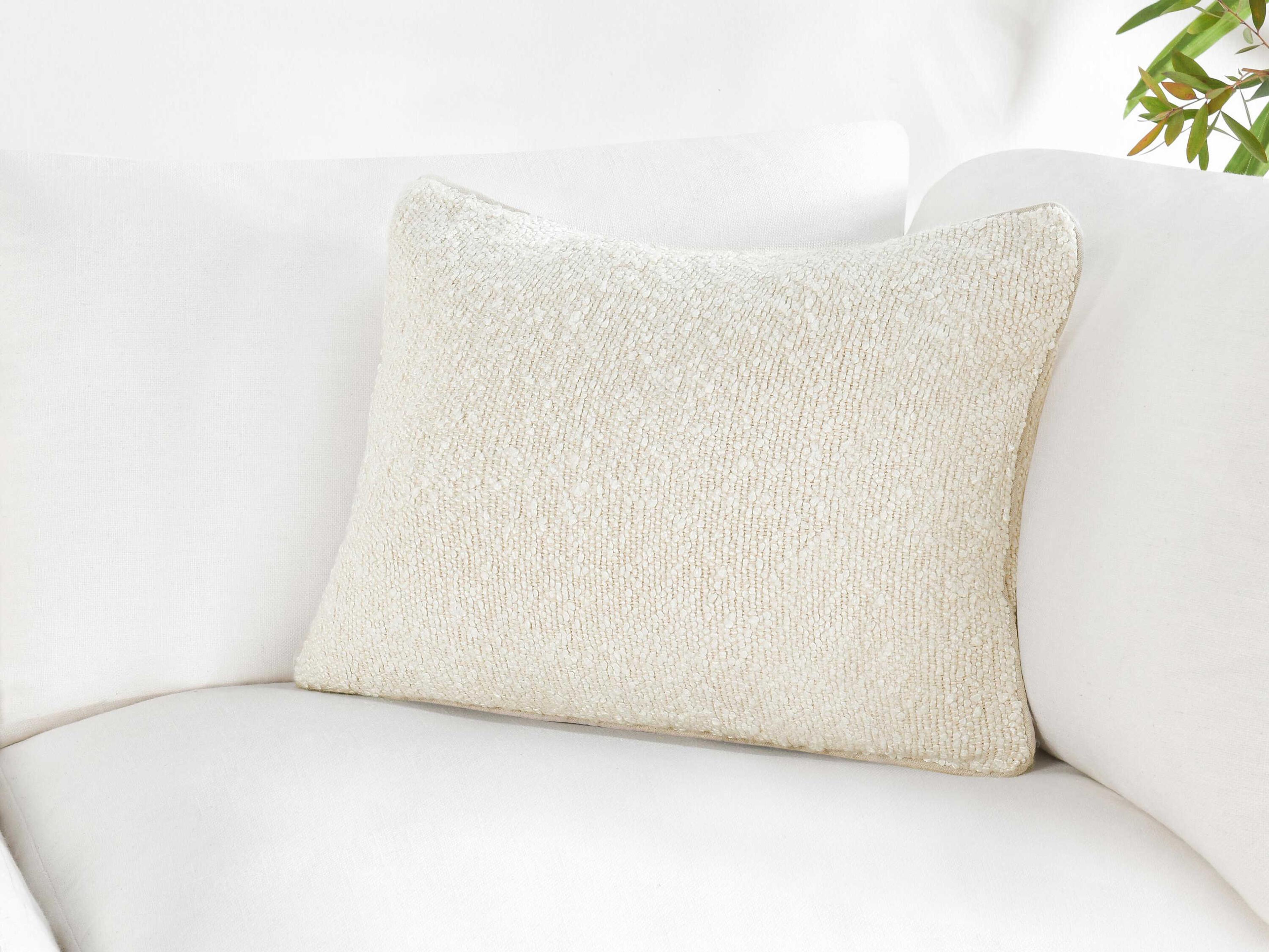 Villa by Classic Home Sava Ivory Throw Pillow