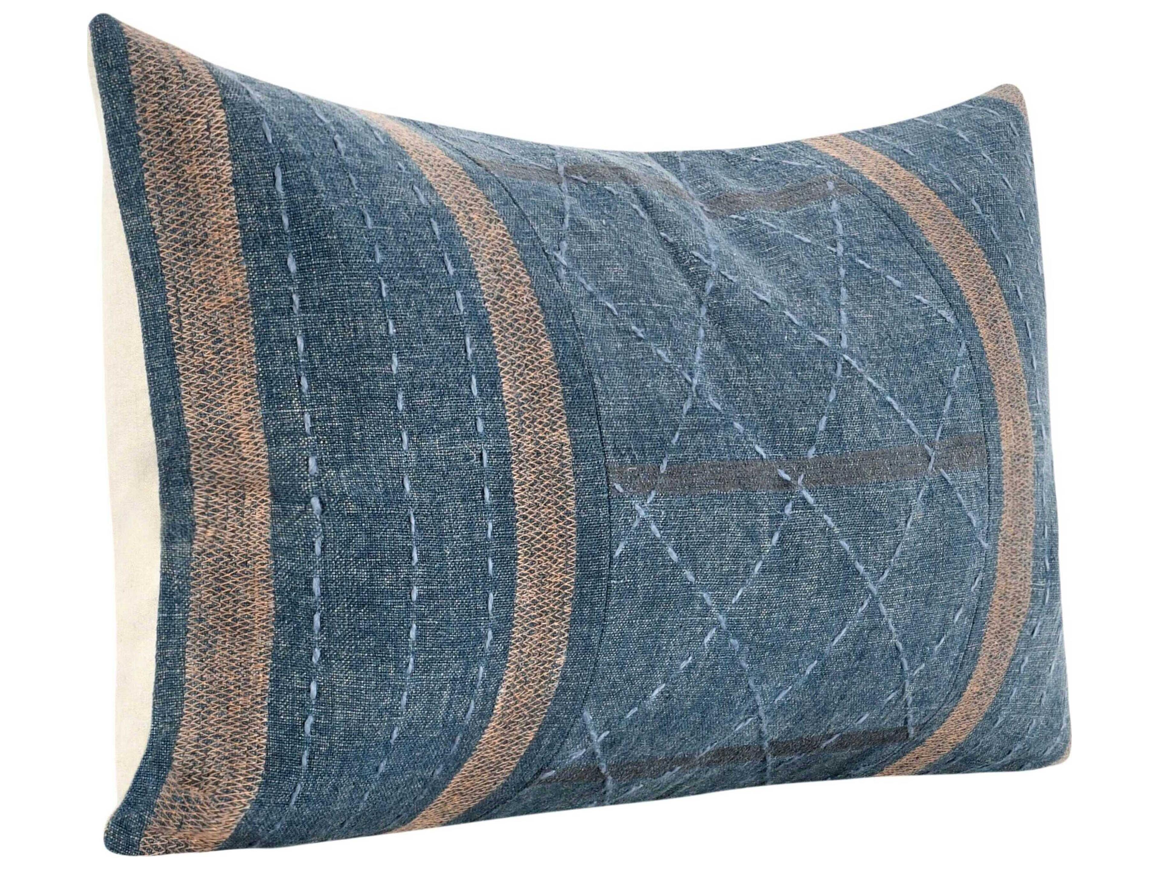 Villa by Classic Home Origin Denim Blue Pillow