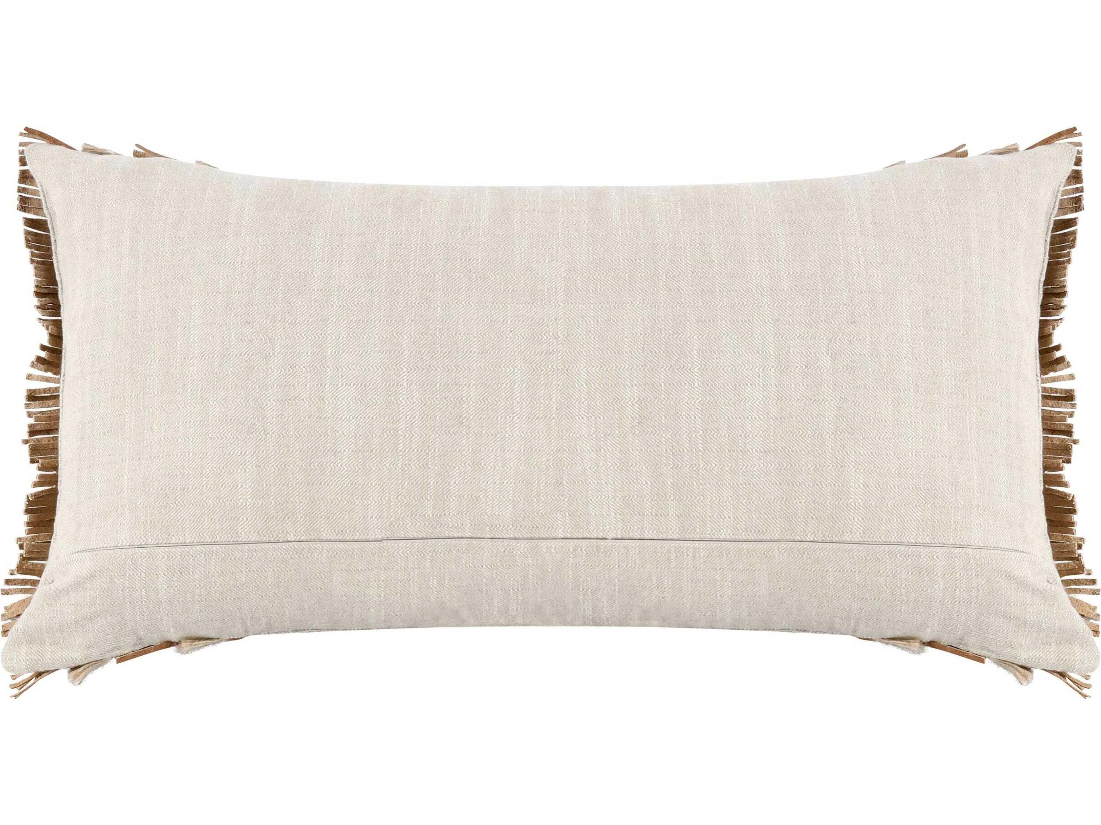 Villa by Classic Home Pottery Chestnut Natural Throw Pillow