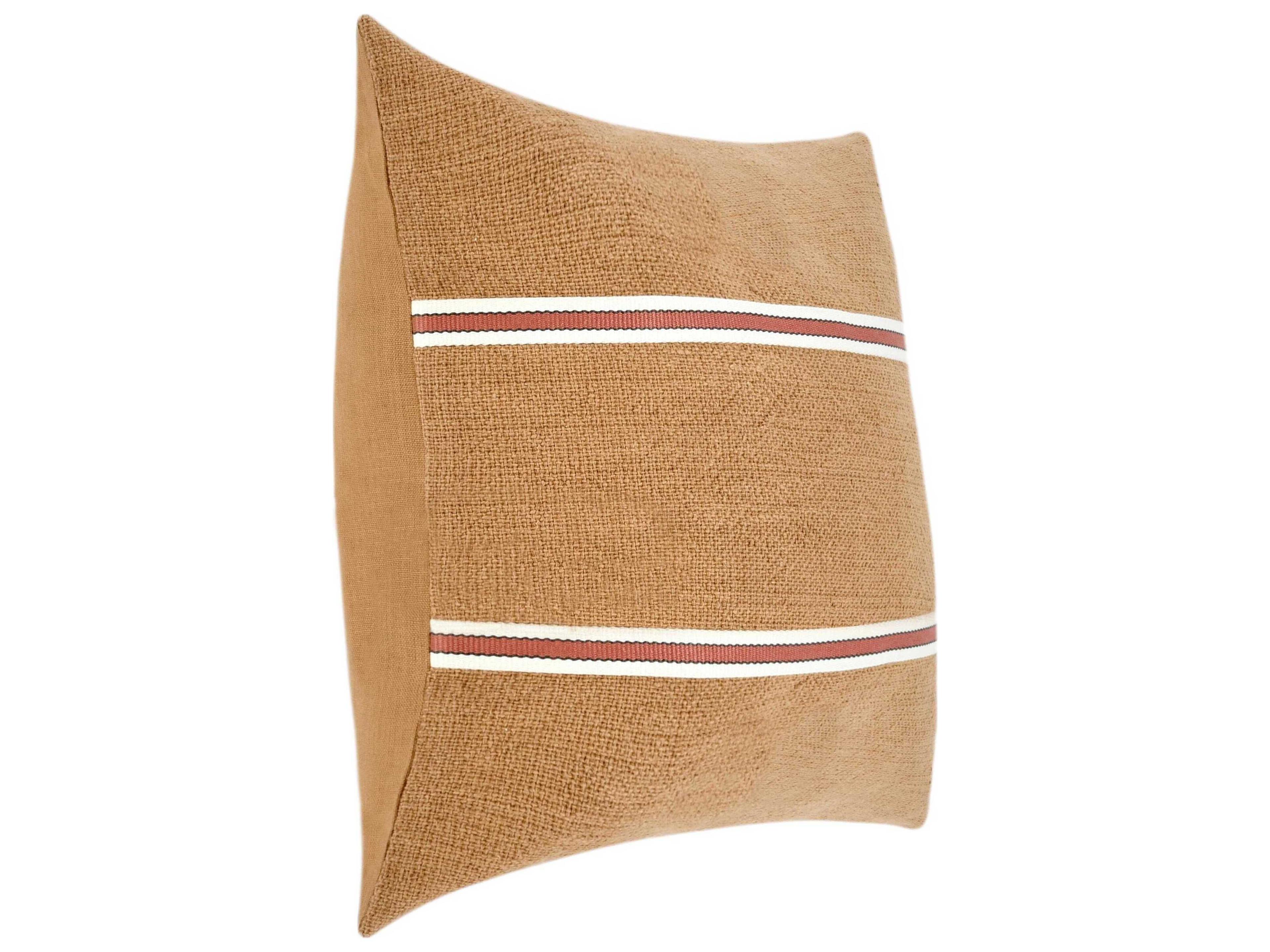 Villa by Classic Home Pryce Chestnut Brown Terracotta Throw Pillow