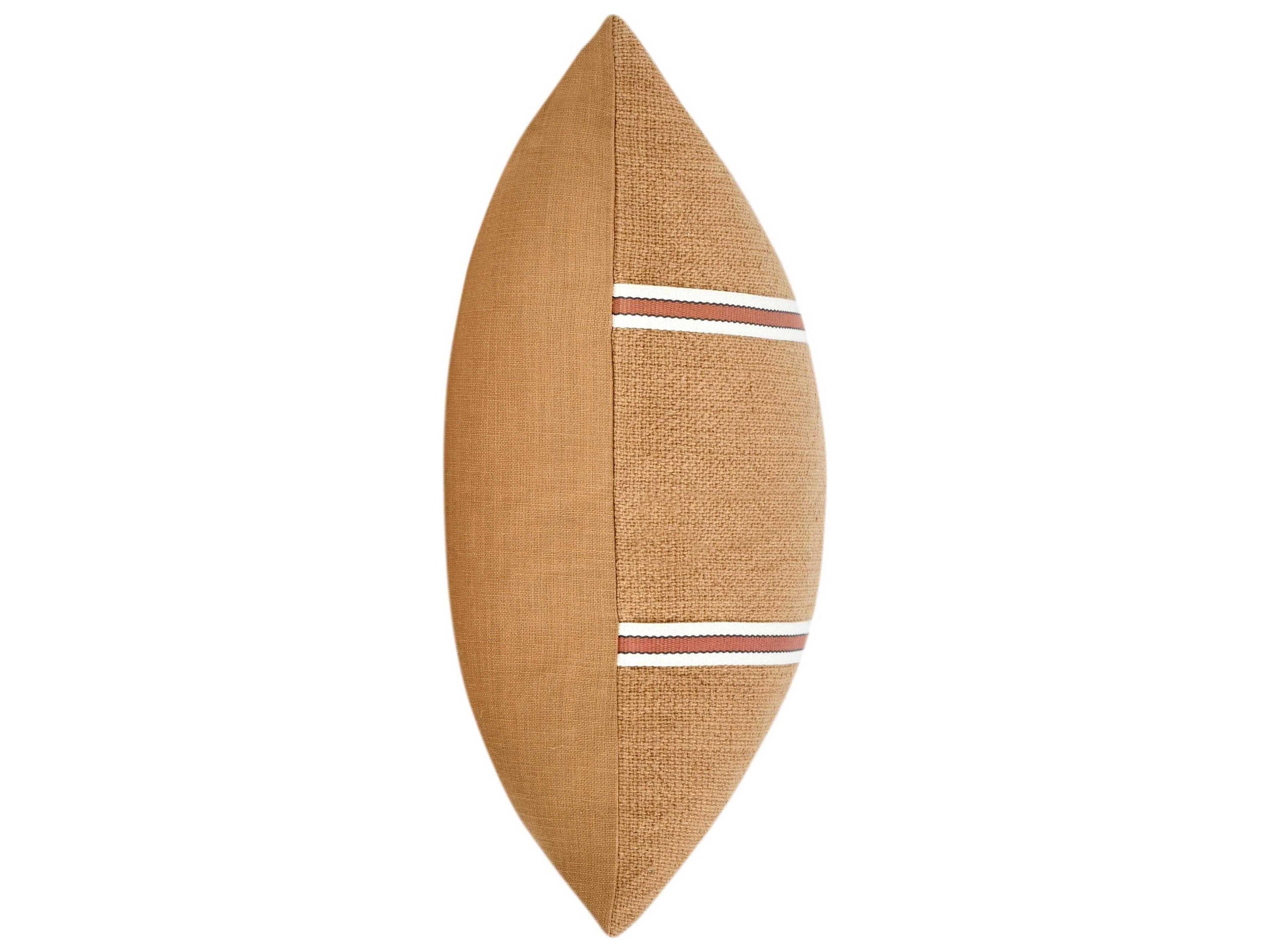 Villa by Classic Home Pryce Chestnut Brown Terracotta Throw Pillow