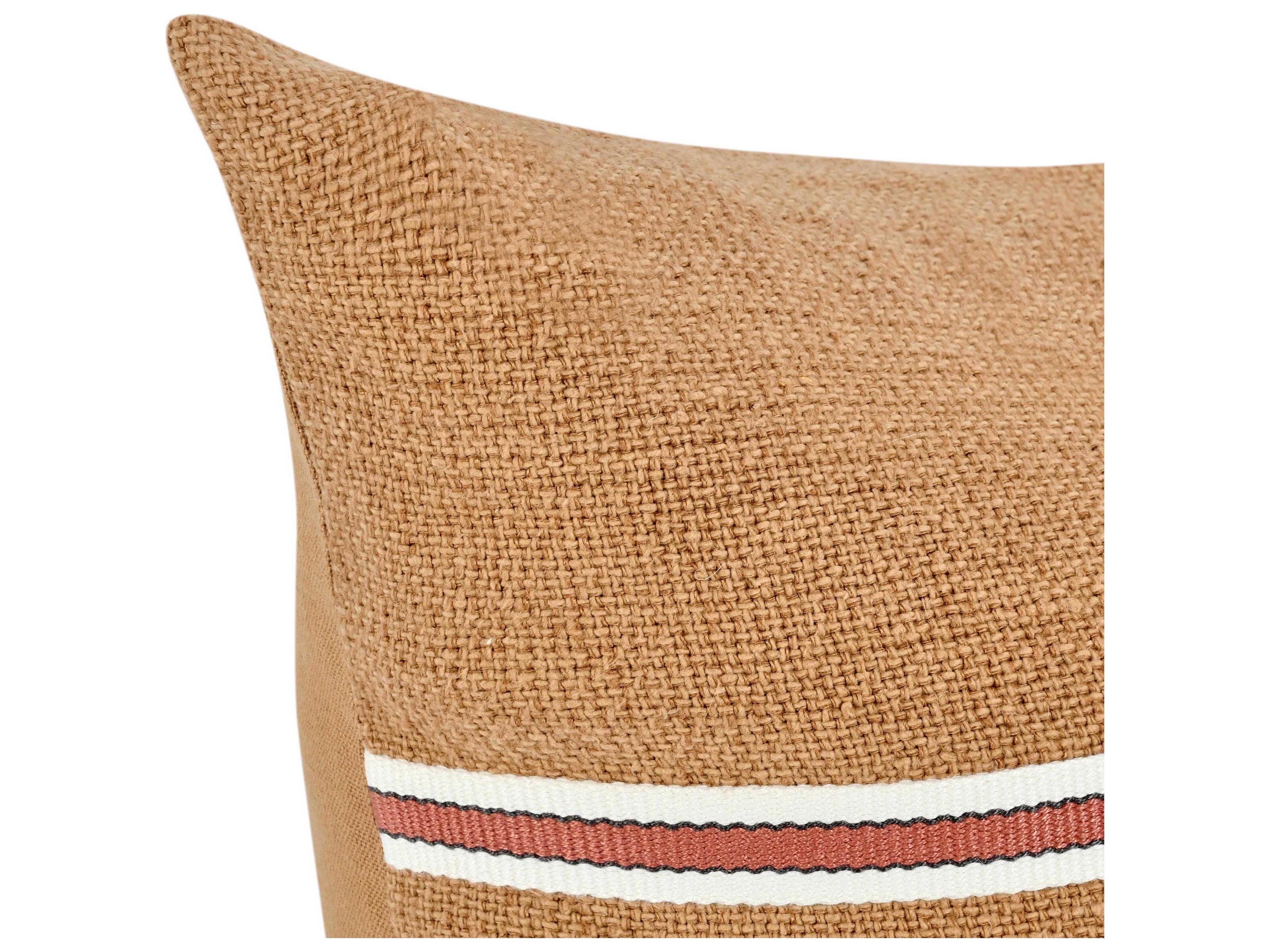 Villa by Classic Home Pryce Chestnut Brown Terracotta Throw Pillow