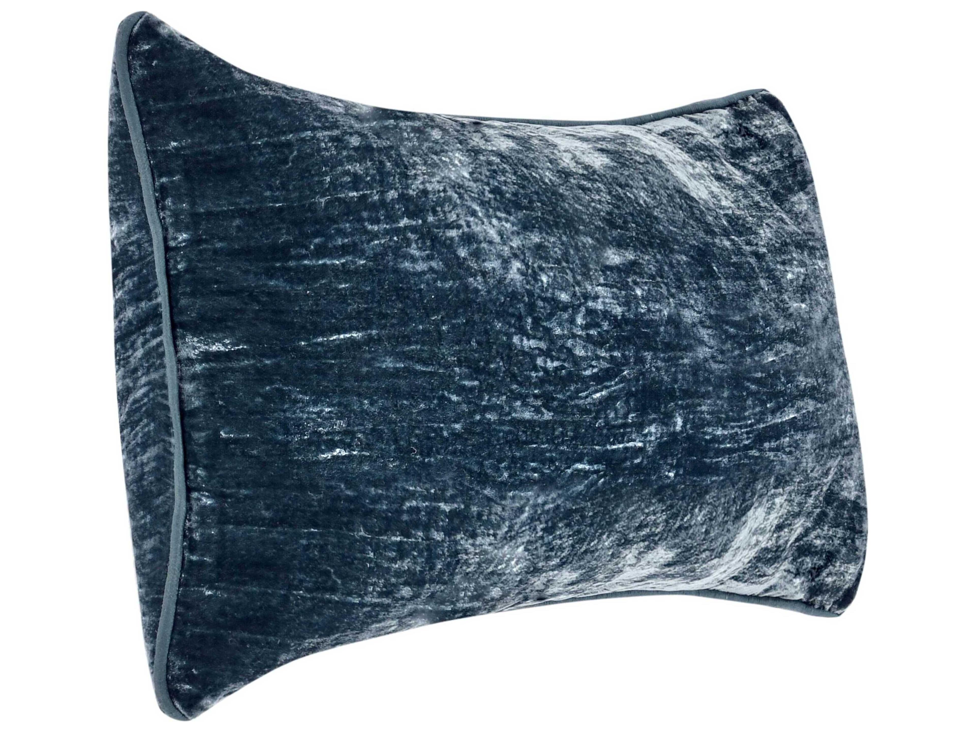 Villa by Classic Home Lexington Denim Blue Throw Pillow