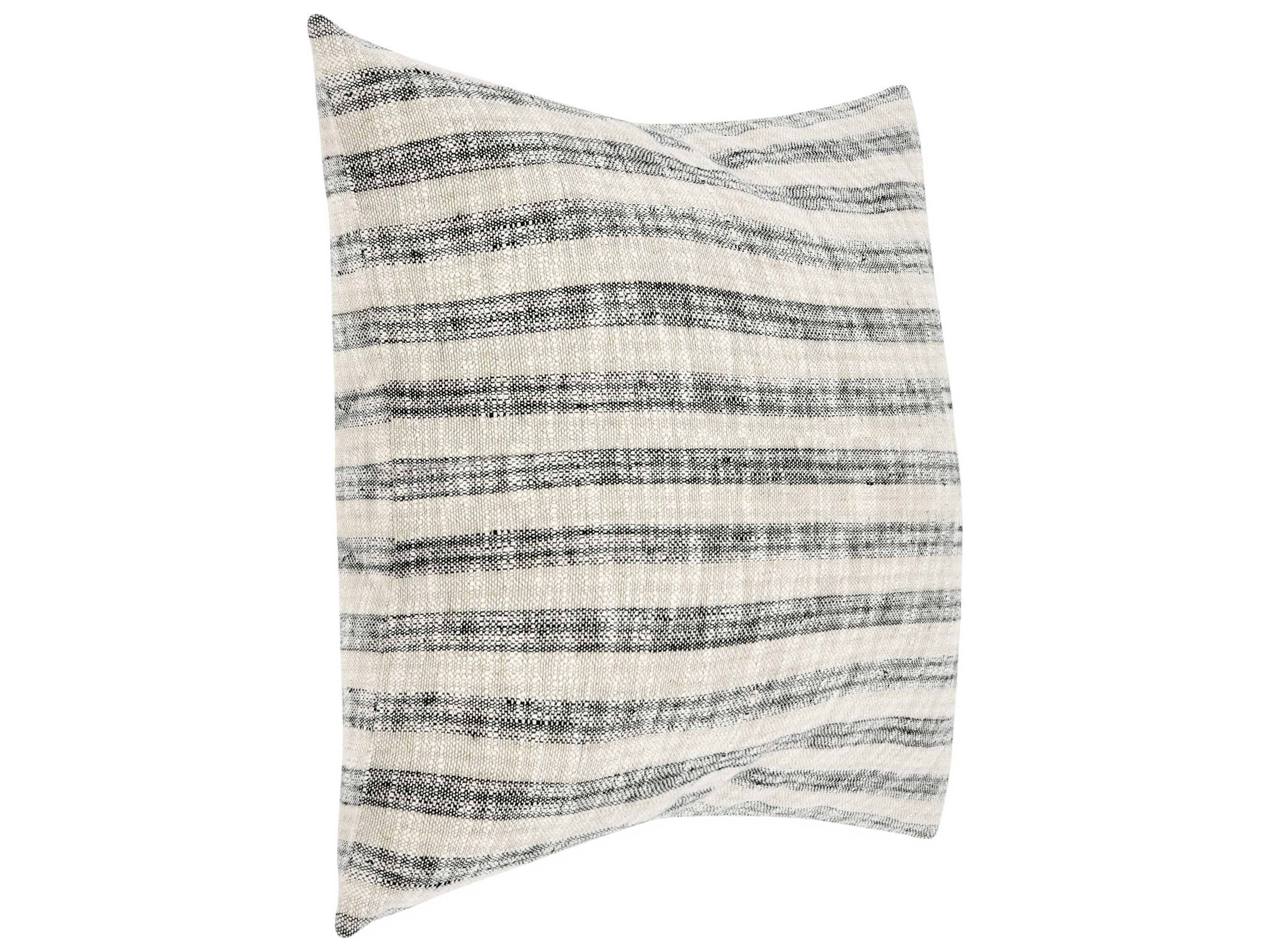 Villa by Classic Home Linna Natural Black Throw Pillow