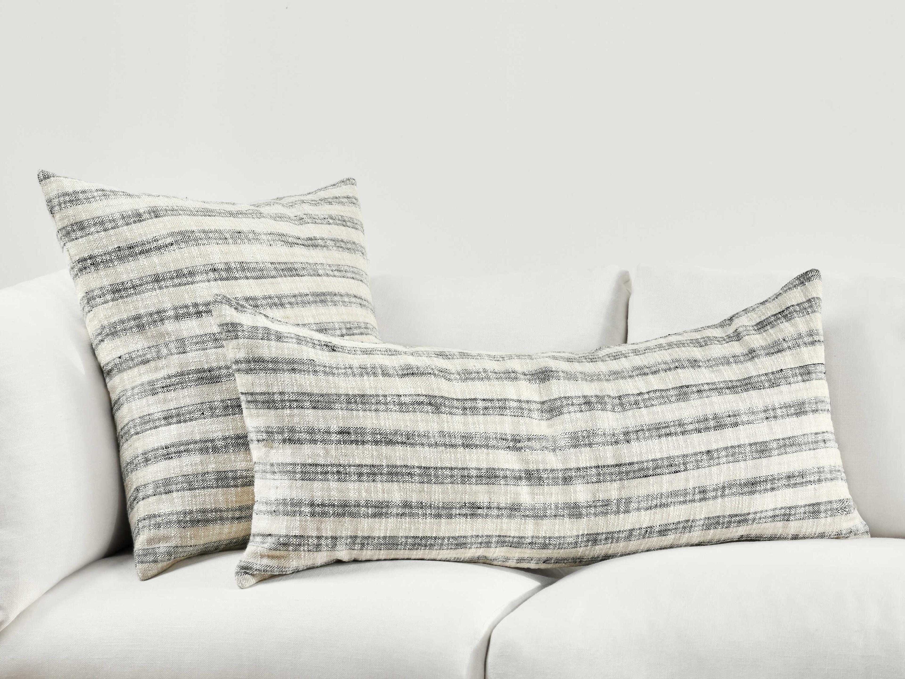 Villa by Classic Home Linna Natural Black Throw Pillow