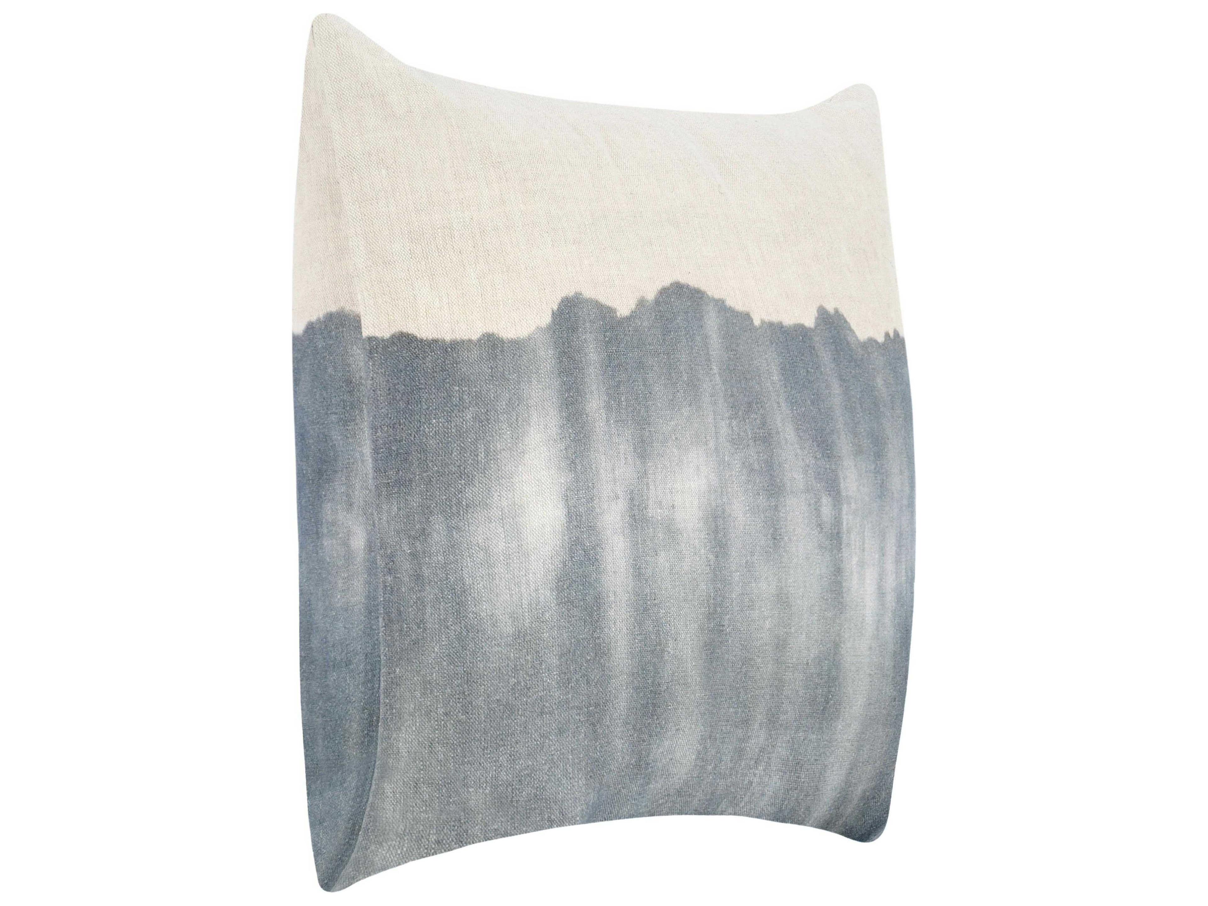 Villa by Classic Home Cora Denim Blue Throw Pillow