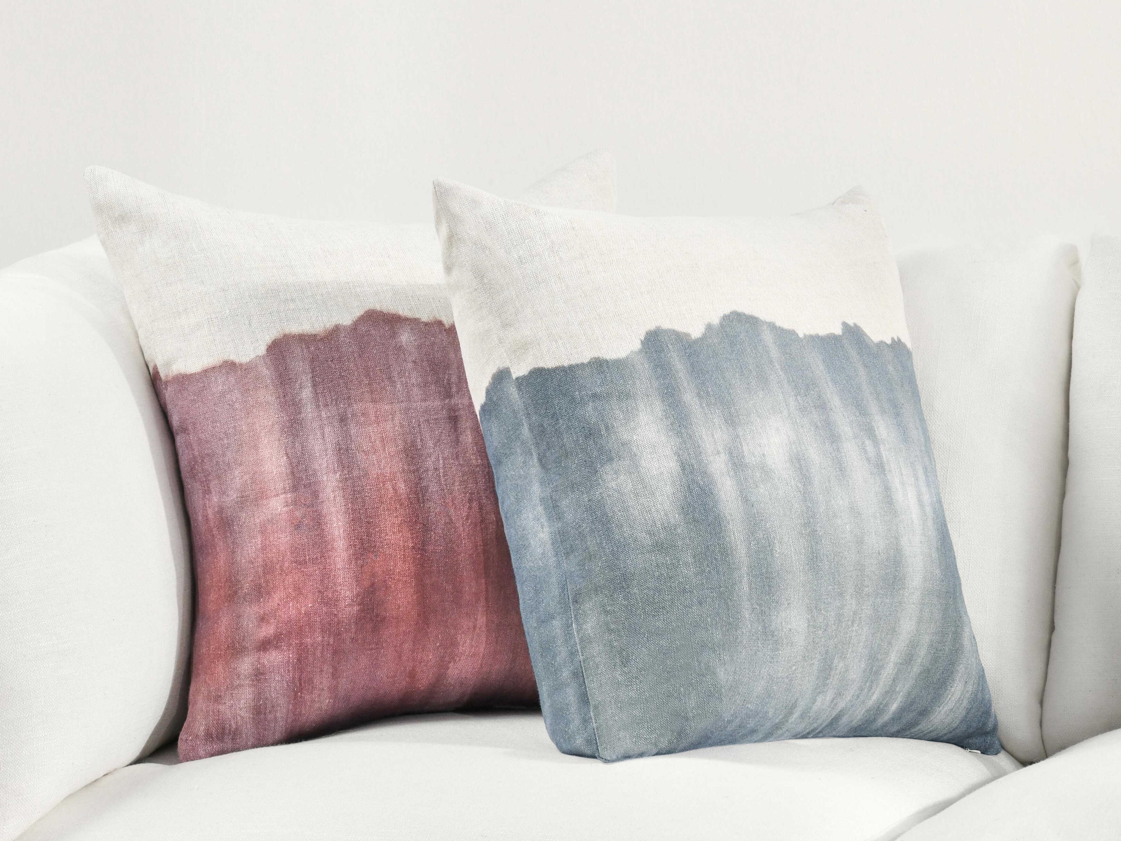 Villa by Classic Home Cora Denim Blue Throw Pillow