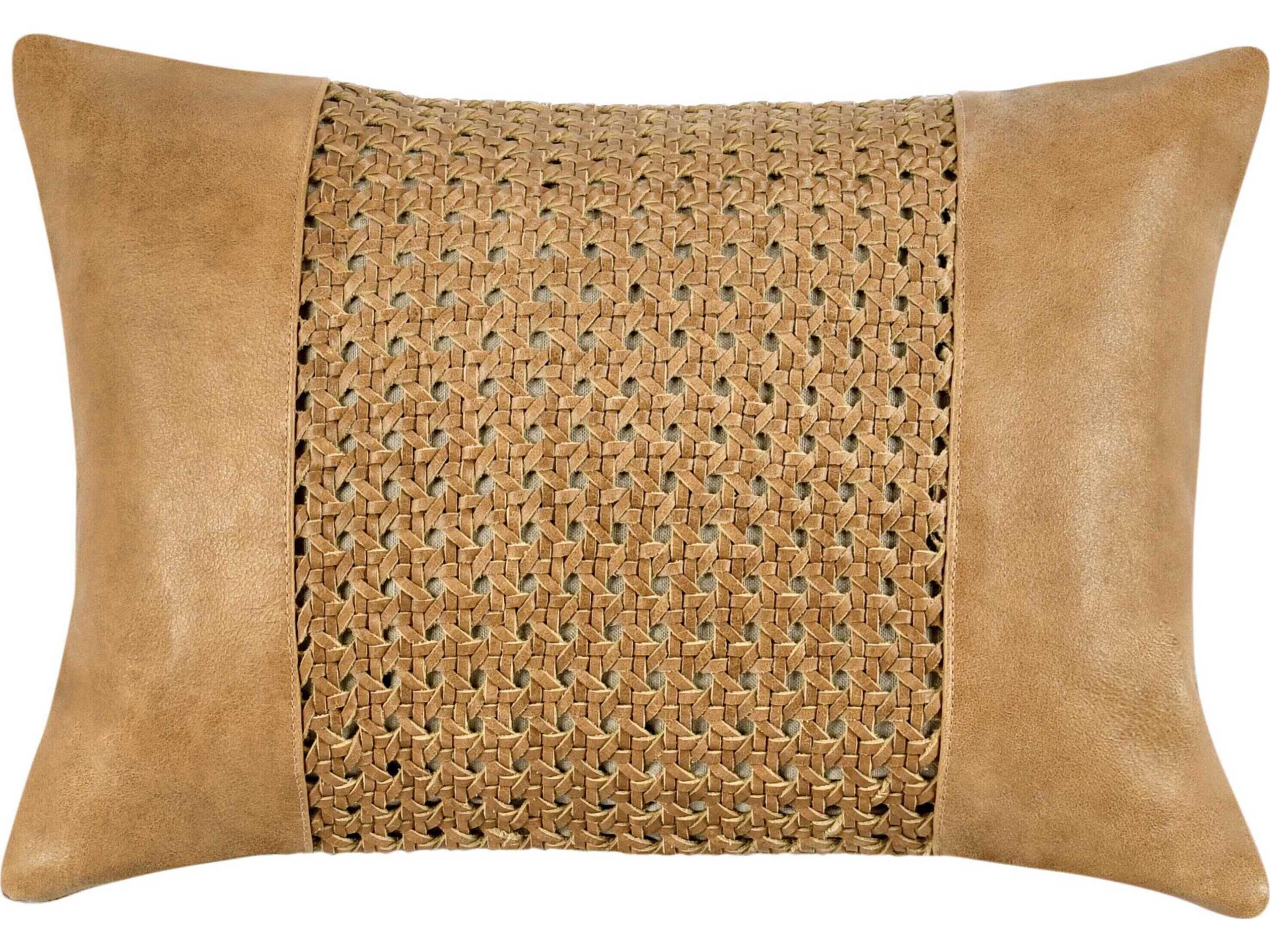 Villa by Classic Home Toscano Chestnut Brown Throw Pillow