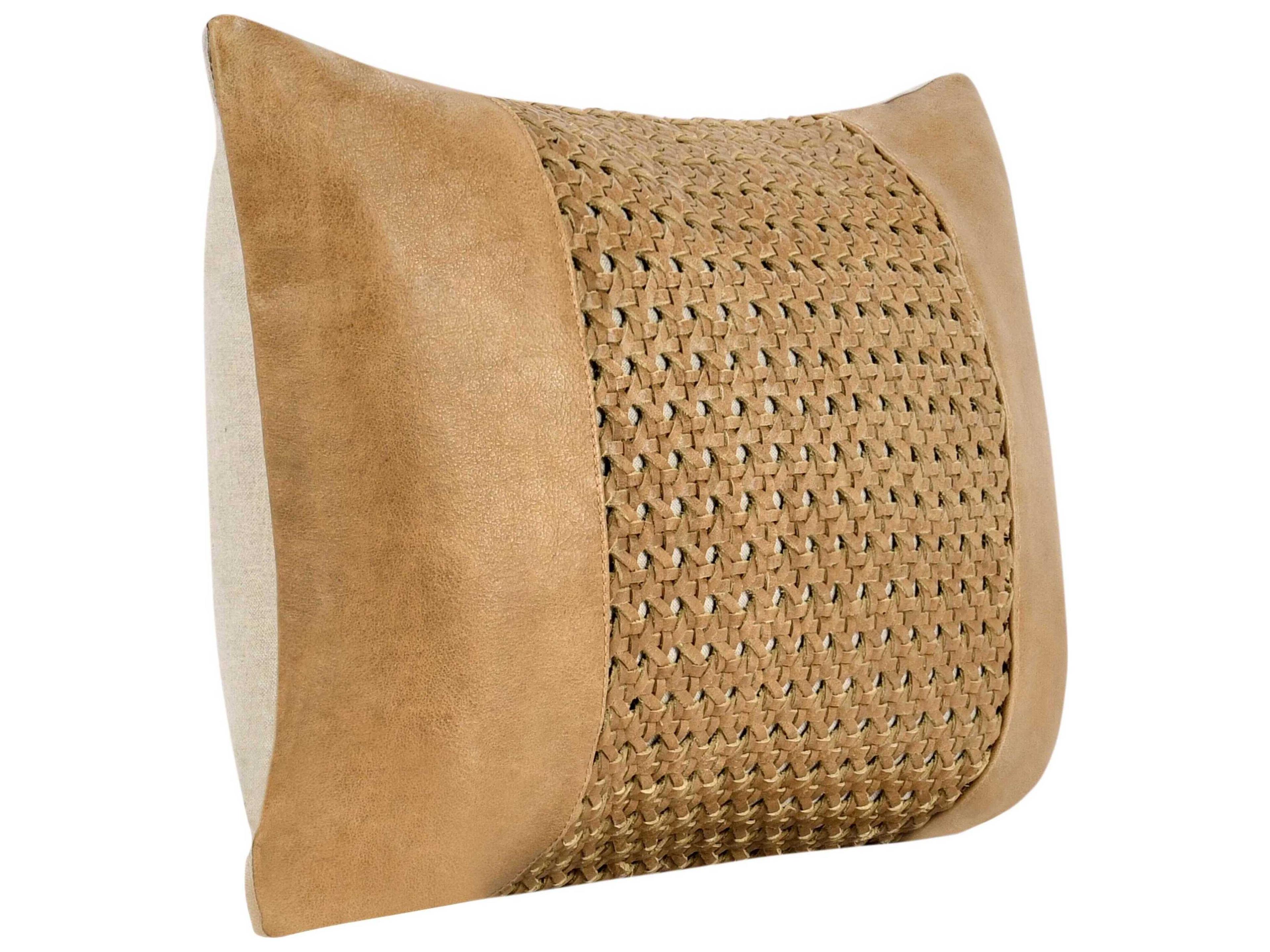 Villa by Classic Home Toscano Chestnut Brown Throw Pillow