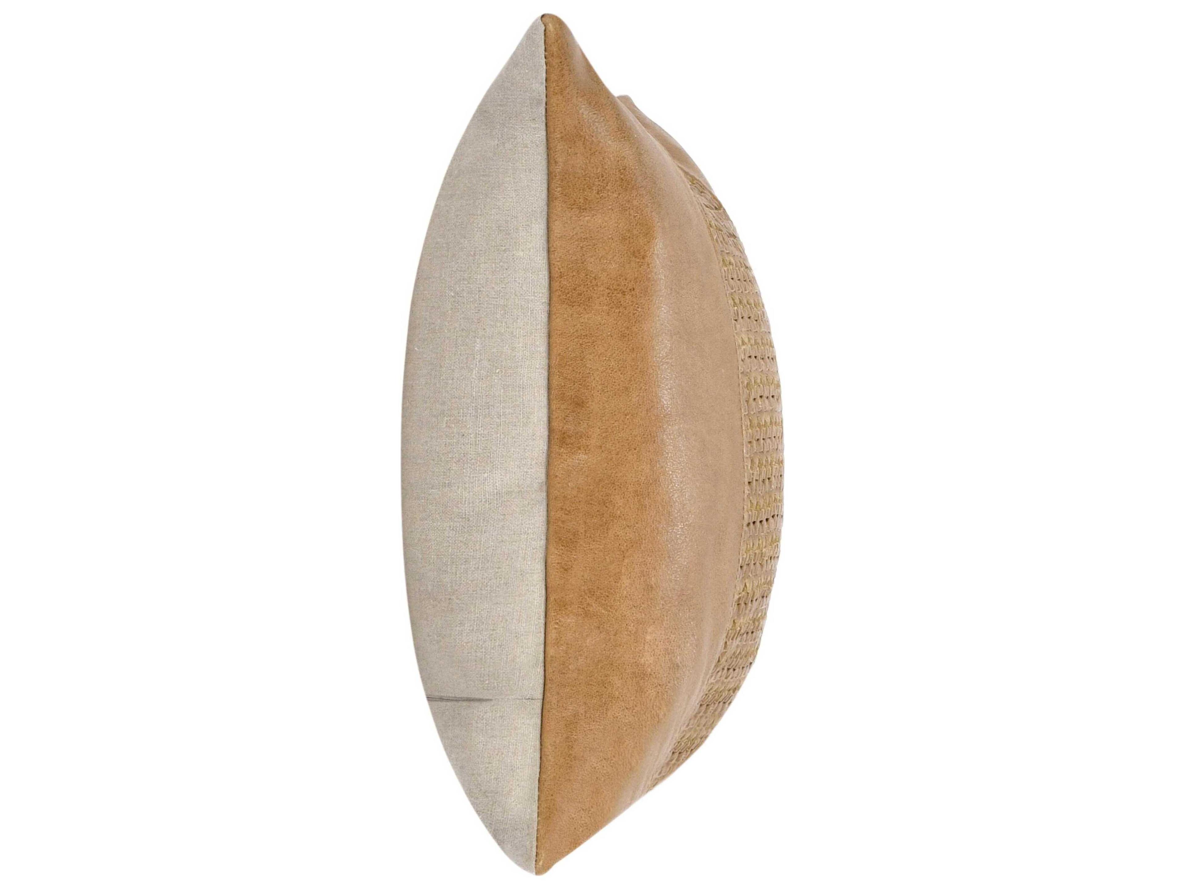 Villa by Classic Home Toscano Chestnut Brown Throw Pillow