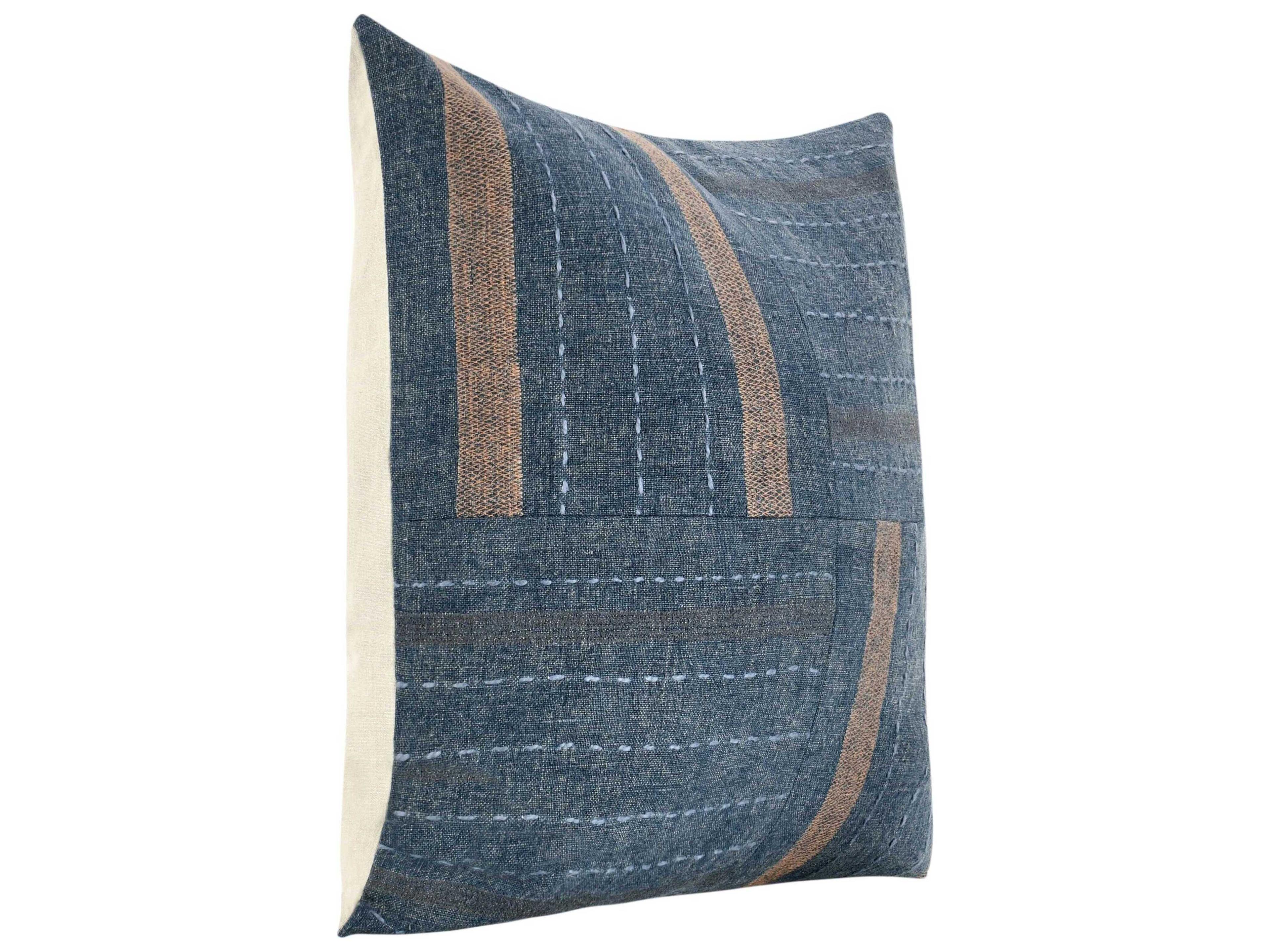 Villa by Classic Home Origin Denim Blue Pillow