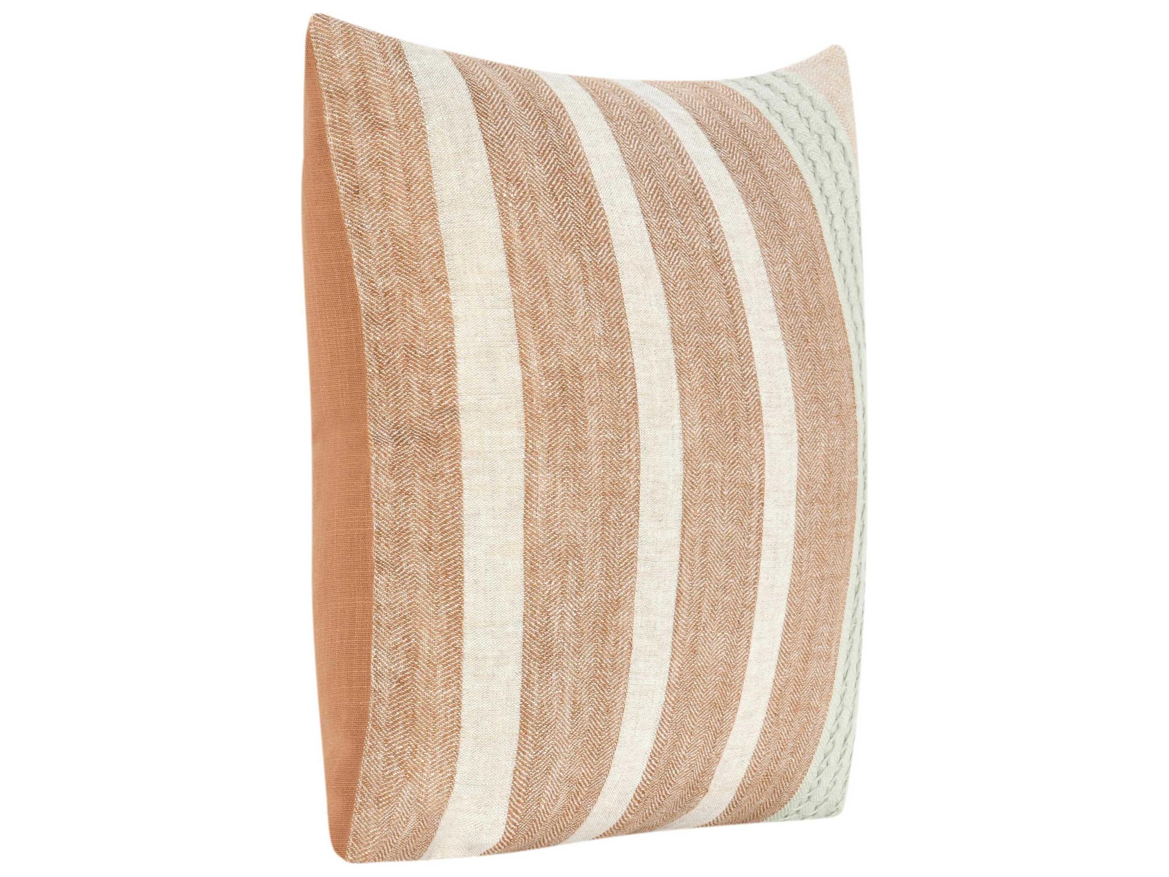 Villa by Classic Home Cherry Hazel Brown Throw Pillow