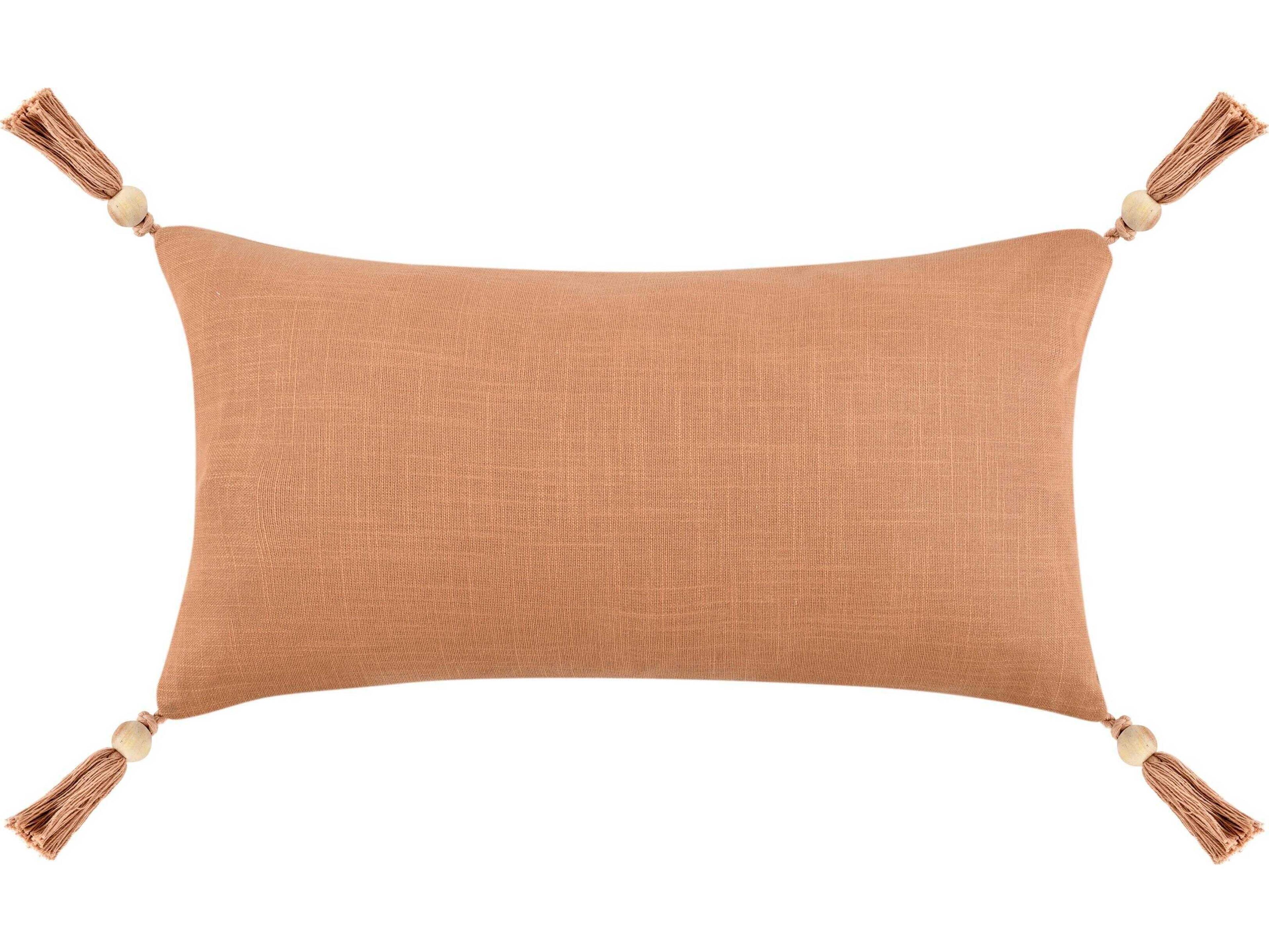 Villa by Classic Home Cherry Natural Throw Pillow