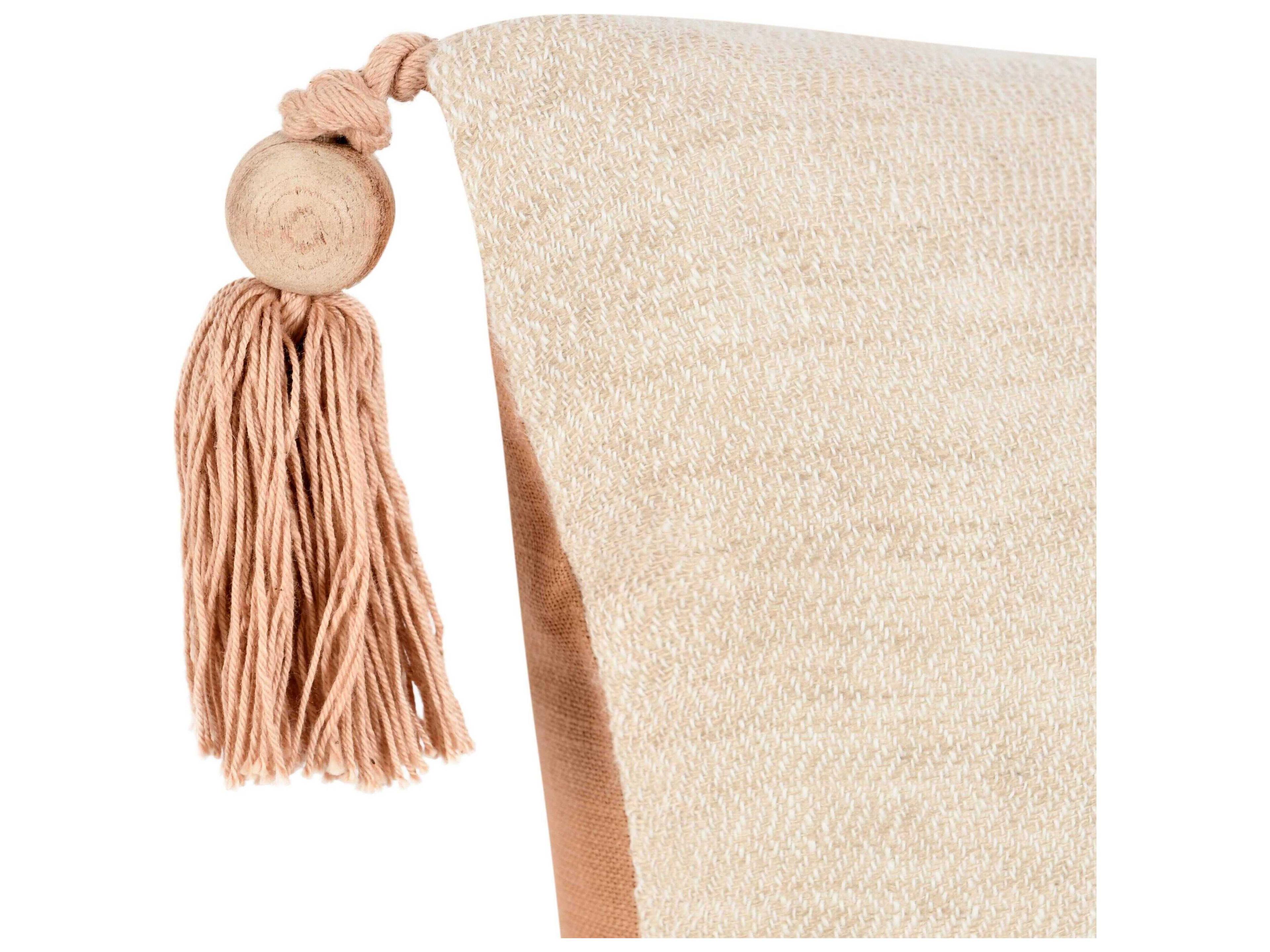 Villa by Classic Home Cherry Natural Throw Pillow